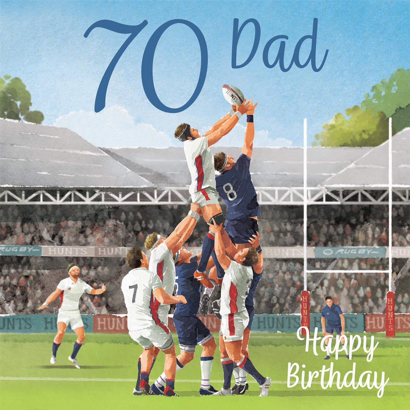 70th Dad Rugby Birthday Card Milo's Gallery - Default Title (B0CPR23PBR)