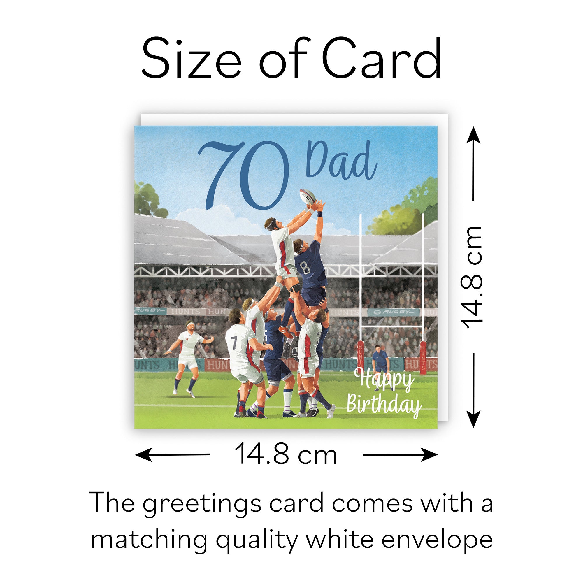 70th Dad Rugby Birthday Card Milo's Gallery - Default Title (B0CPR23PBR)