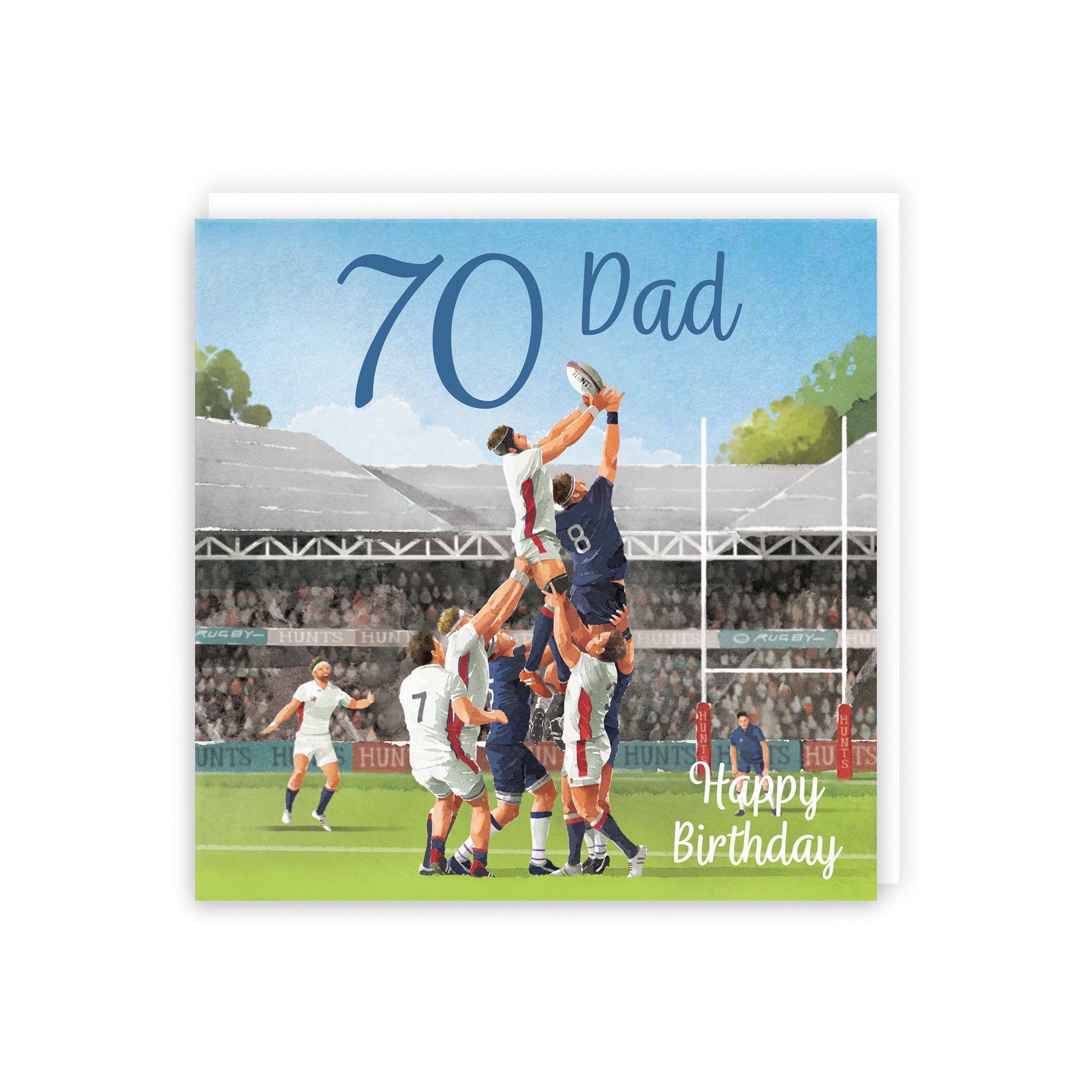 70th Dad Rugby Birthday Card Milo's Gallery - Default Title (B0CPR23PBR)