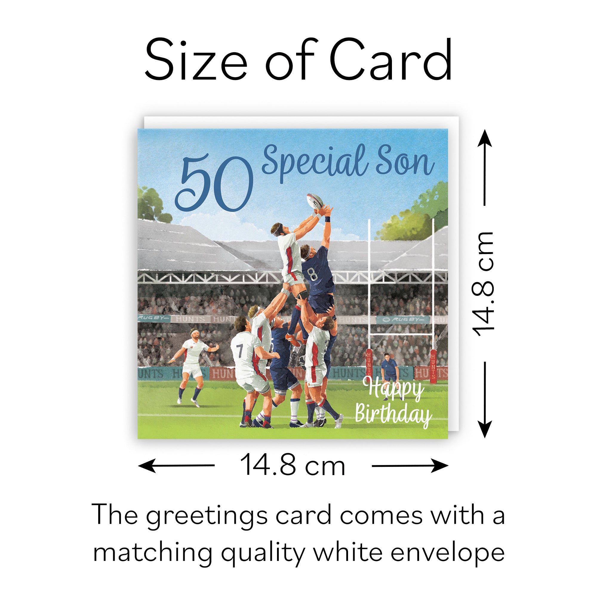 50th Son Rugby Birthday Card Milo's Gallery - Default Title (B0CPR2QPW8)