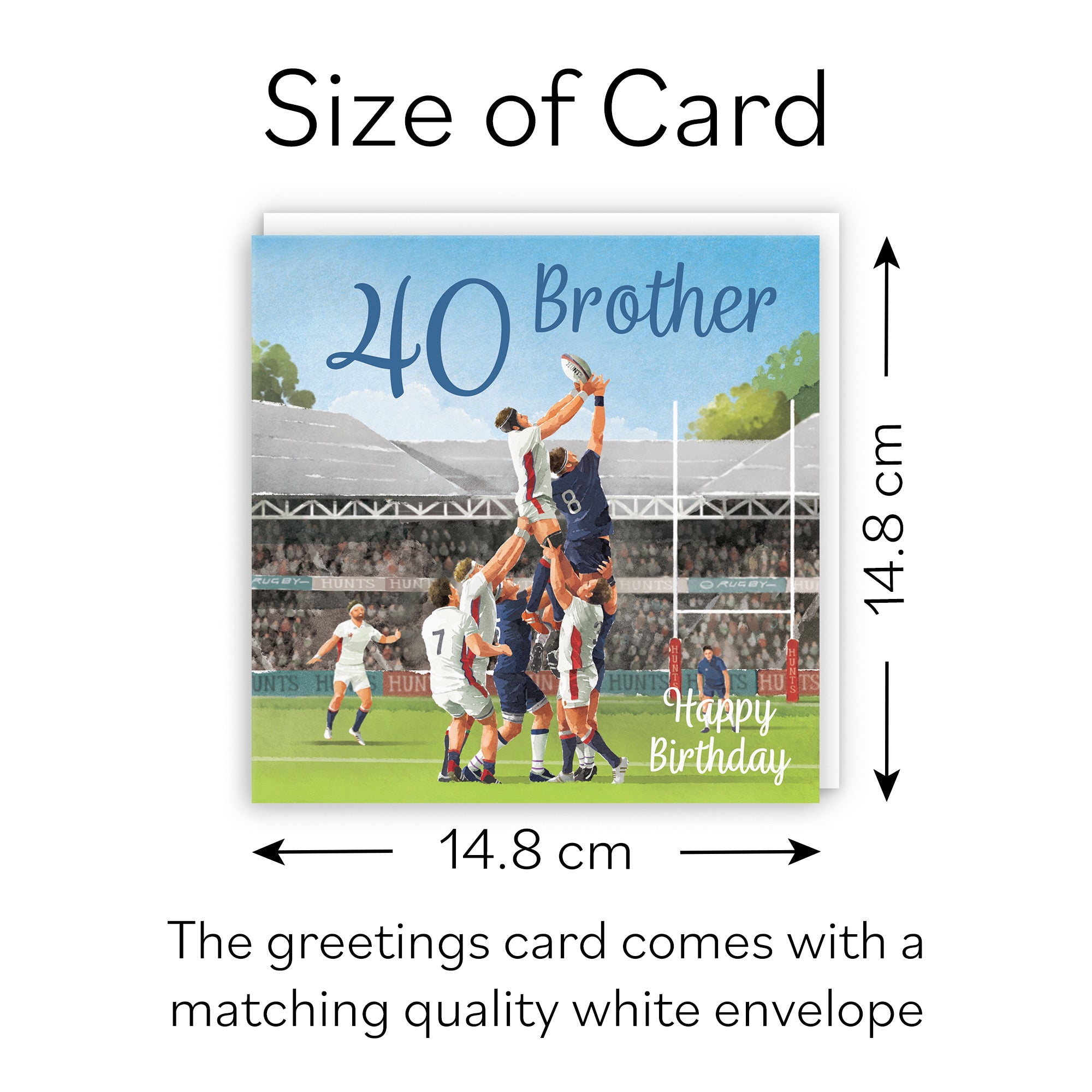 40th Brother Rugby Birthday Card Milo's Gallery - Default Title (B0CPR2ZBCK)