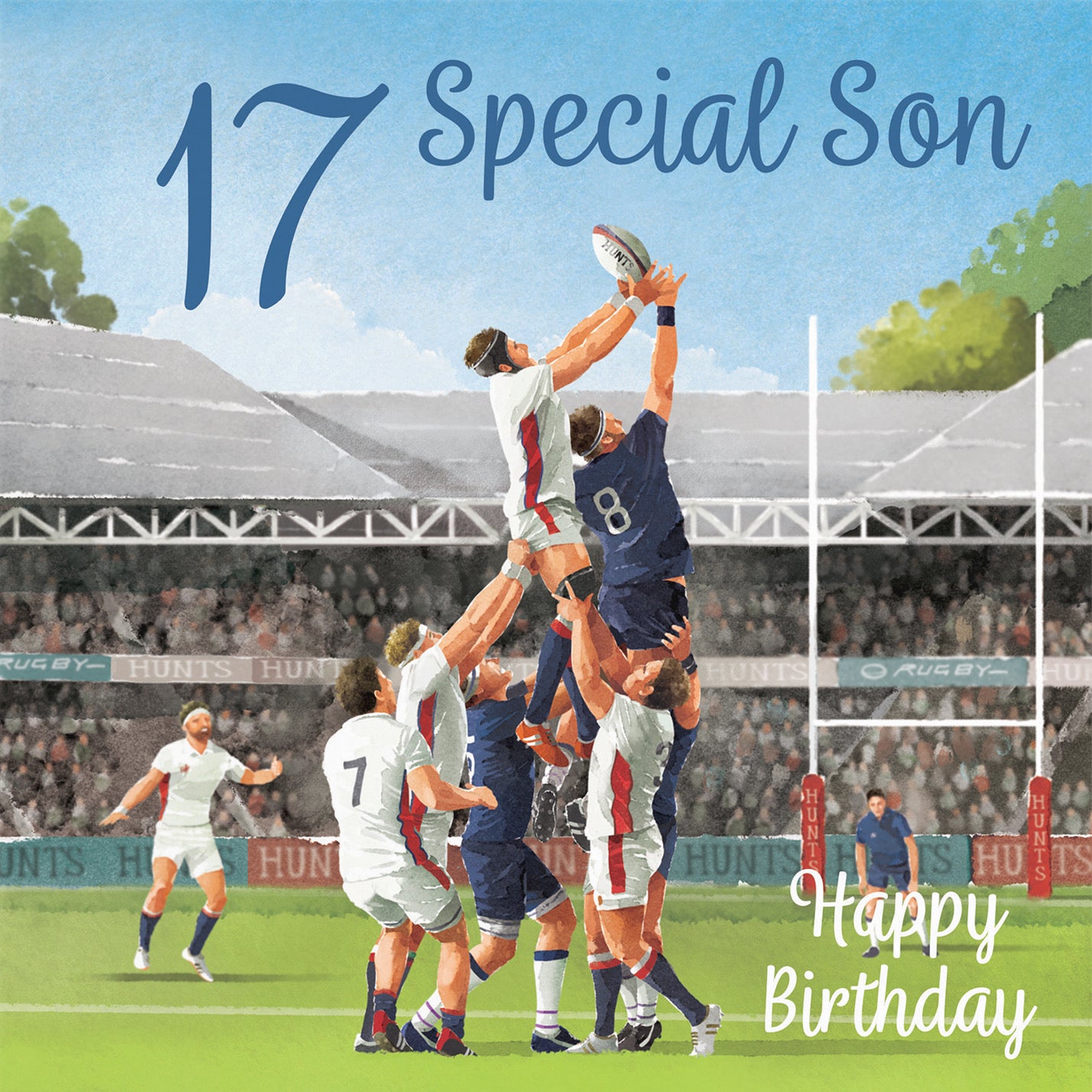 17th Son Rugby Birthday Card Milo's Gallery - Default Title (B0CPR3VKQG)