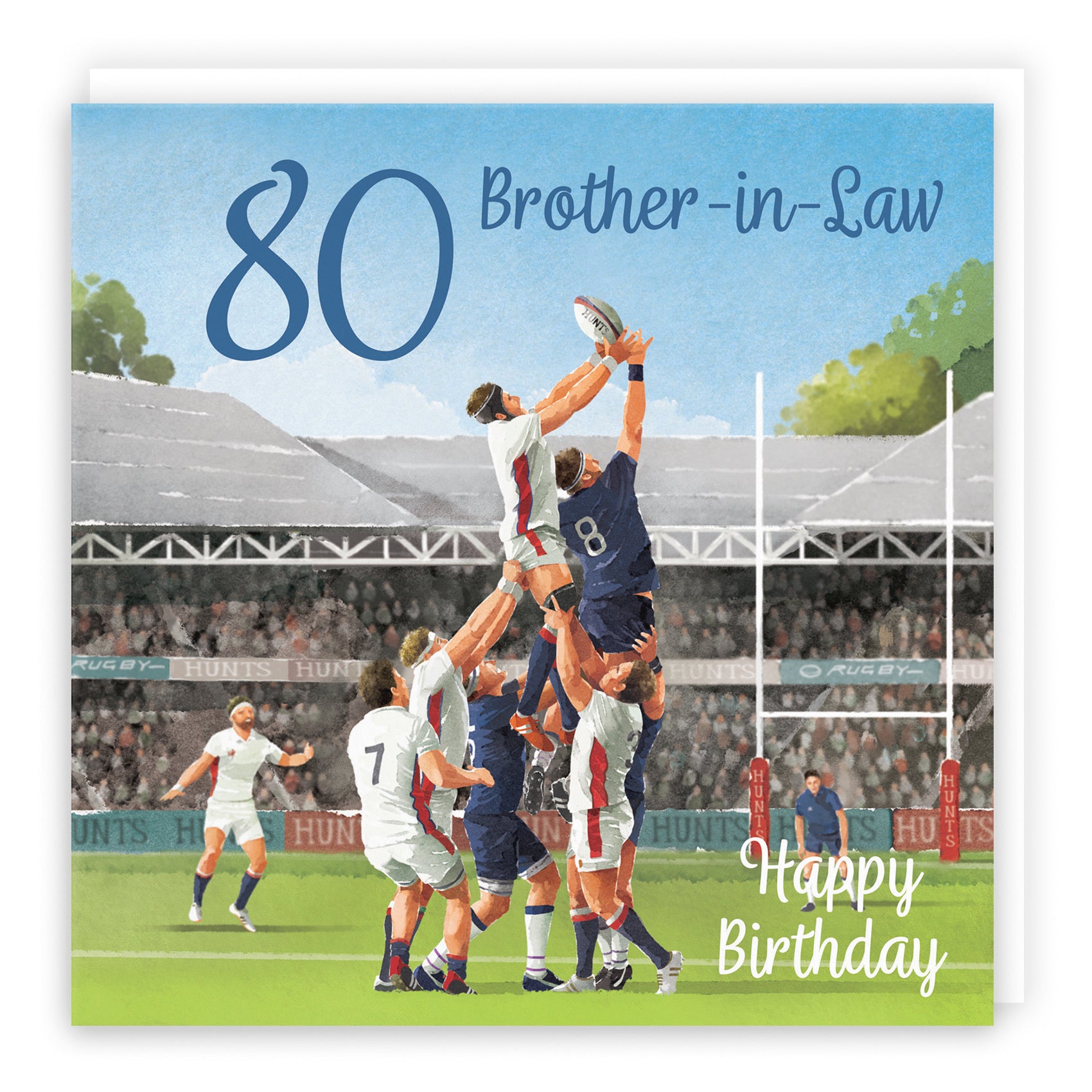 80th Brother In Law Rugby Birthday Card Milo's Gallery - Default Title (B0CPR439D5)