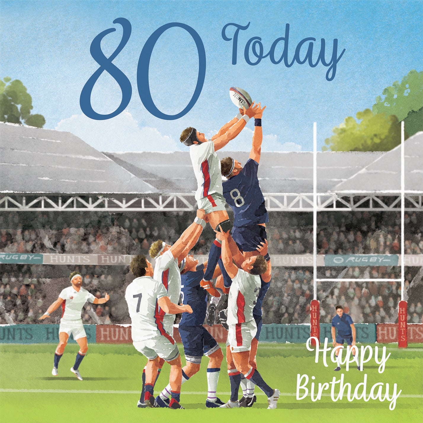 Rugby 80th Birthday Card Milo's Gallery - Default Title (B0CPR43BYB)