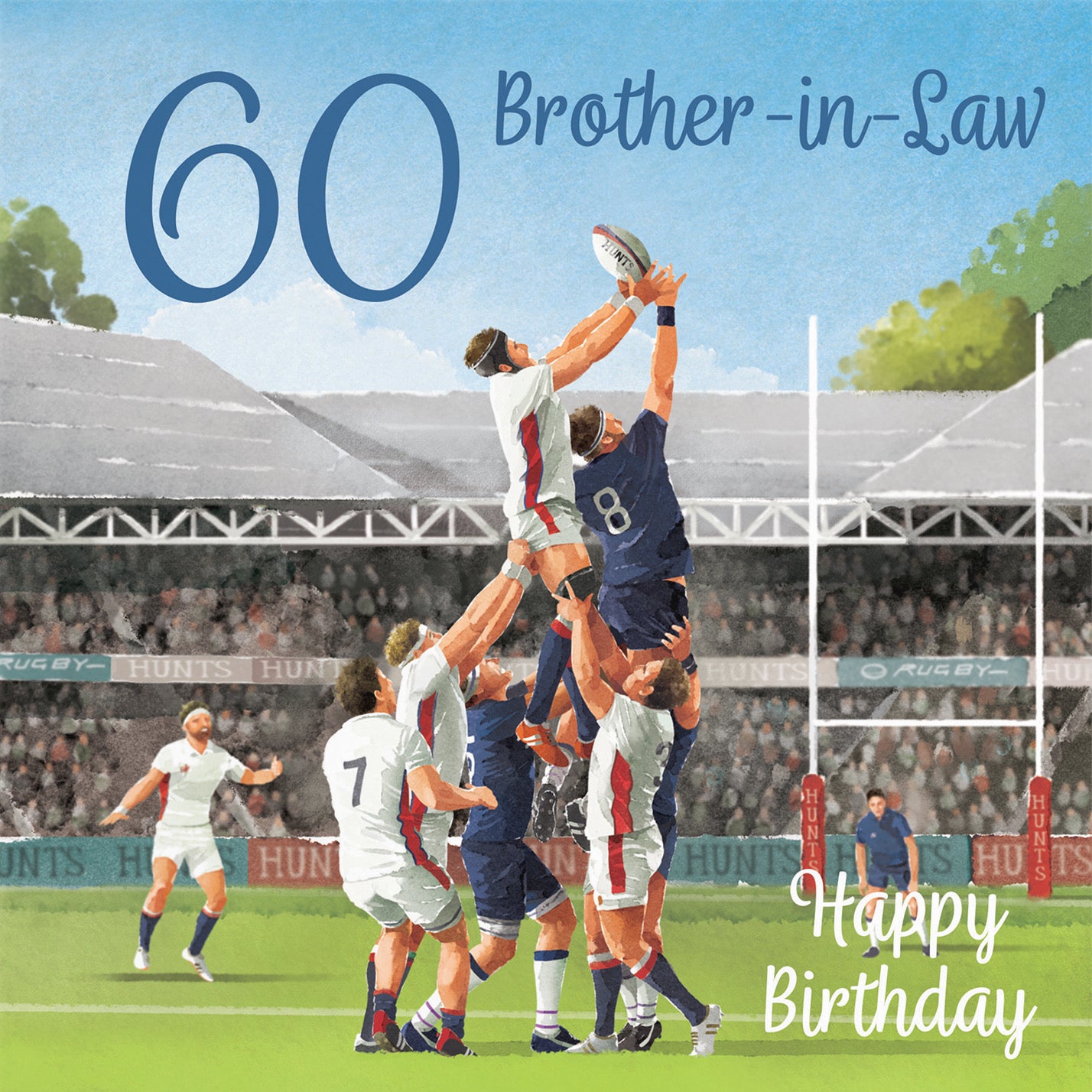 60th Brother In Law Rugby Birthday Card Milo's Gallery - Default Title (B0CPR43N9P)