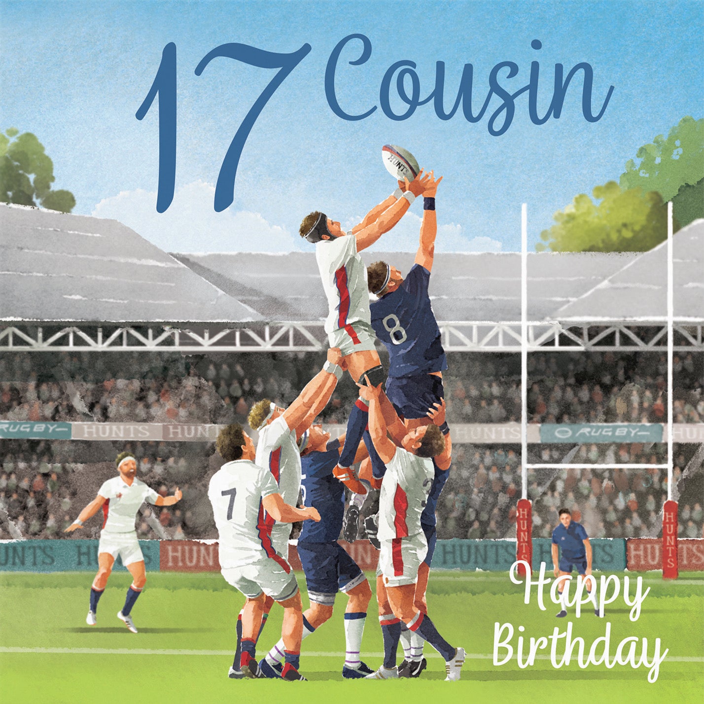 17th Cousin Rugby Birthday Card Milo's Gallery - Default Title (B0CPR43XZX)