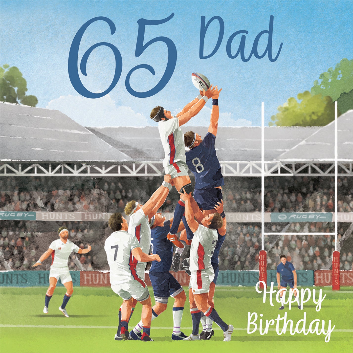 65th Dad Rugby Birthday Card Milo's Gallery - Default Title (B0CPR4C3YC)