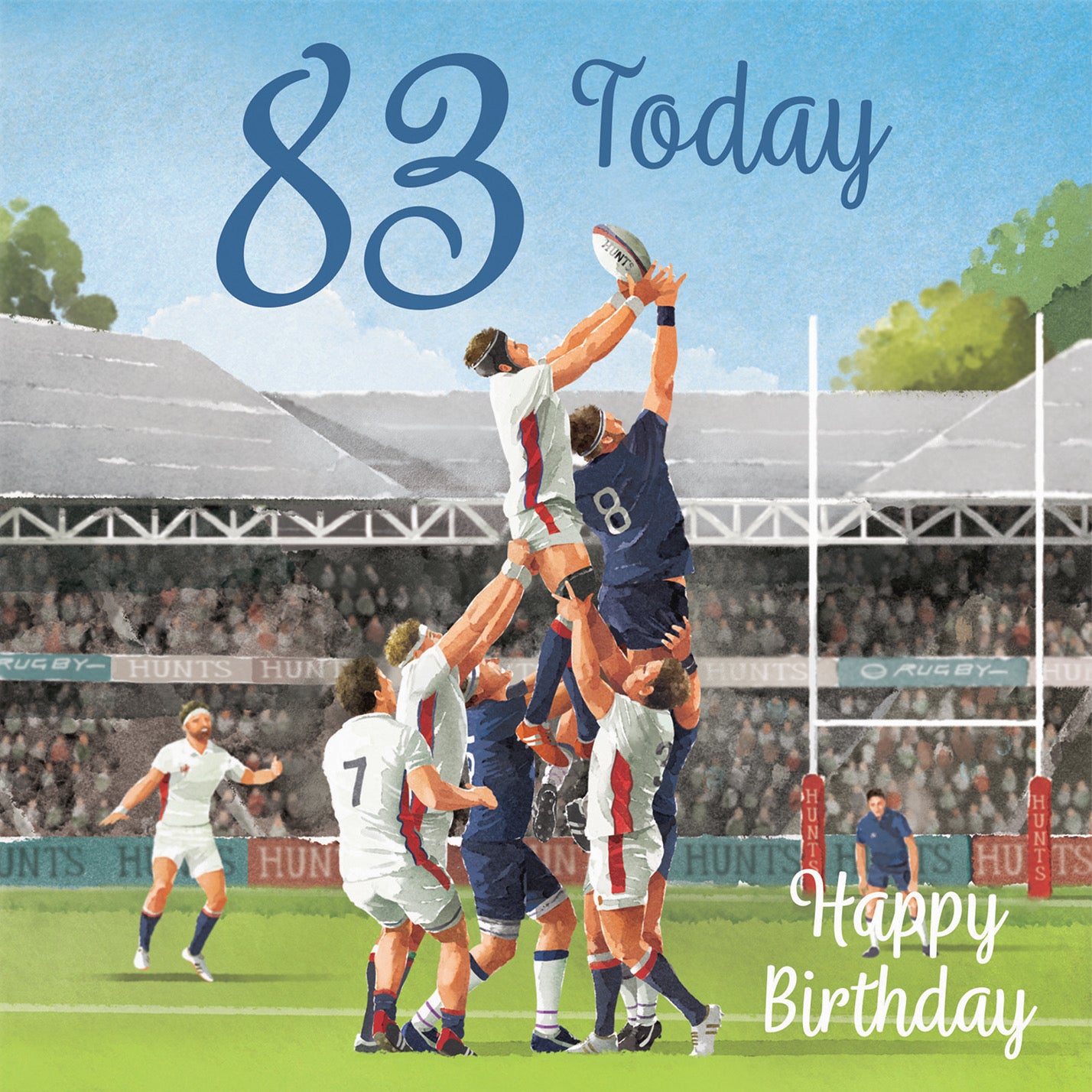 Rugby 83rd Birthday Card Milo's Gallery - Default Title (B0CPR4N273)