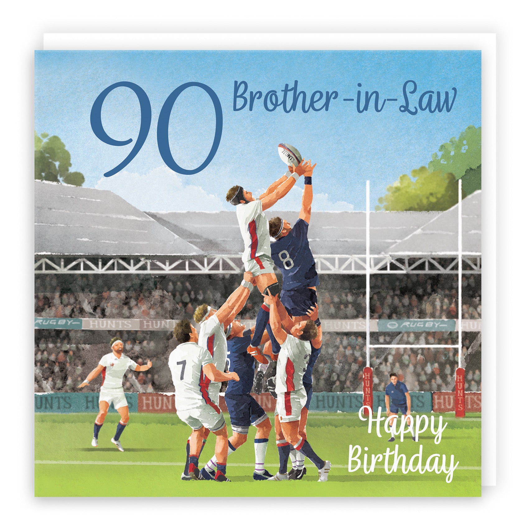 90th Brother In Law Rugby Birthday Card Milo's Gallery - Default Title (B0CPR4V6R1)