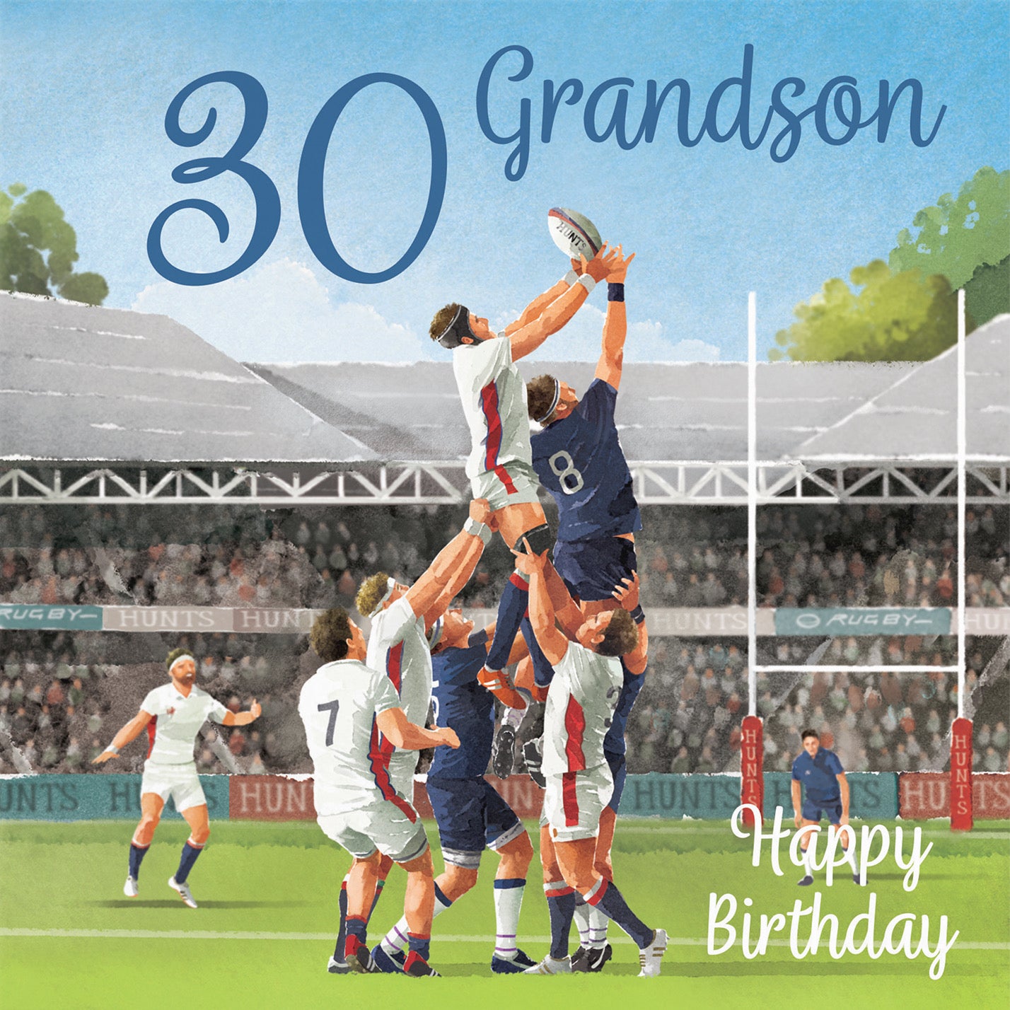 30th Grandson Rugby Birthday Card Milo's Gallery - Default Title (B0CPR54D1S)