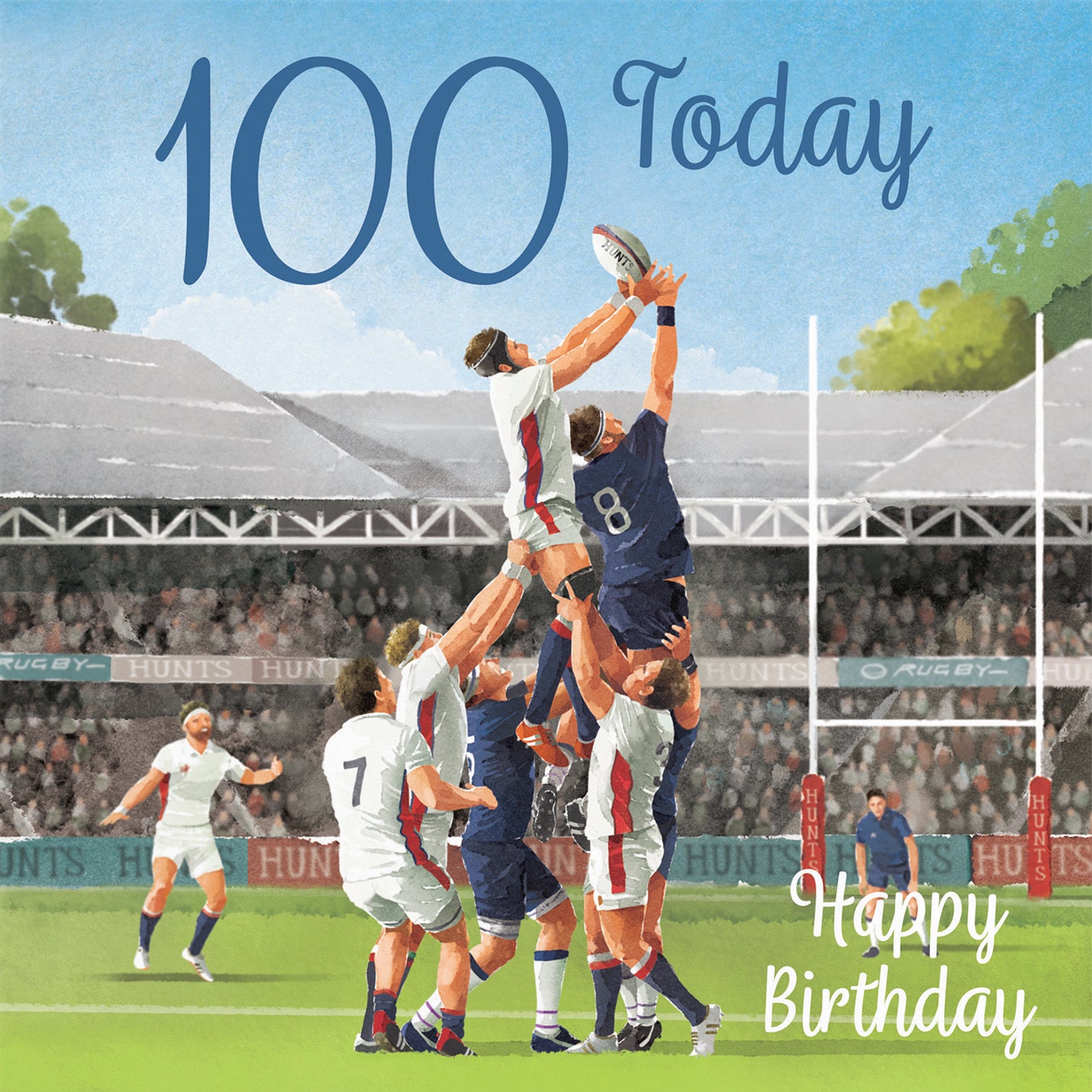 Rugby 100th Birthday Card Milo's Gallery - Default Title (B0CPR5M635)