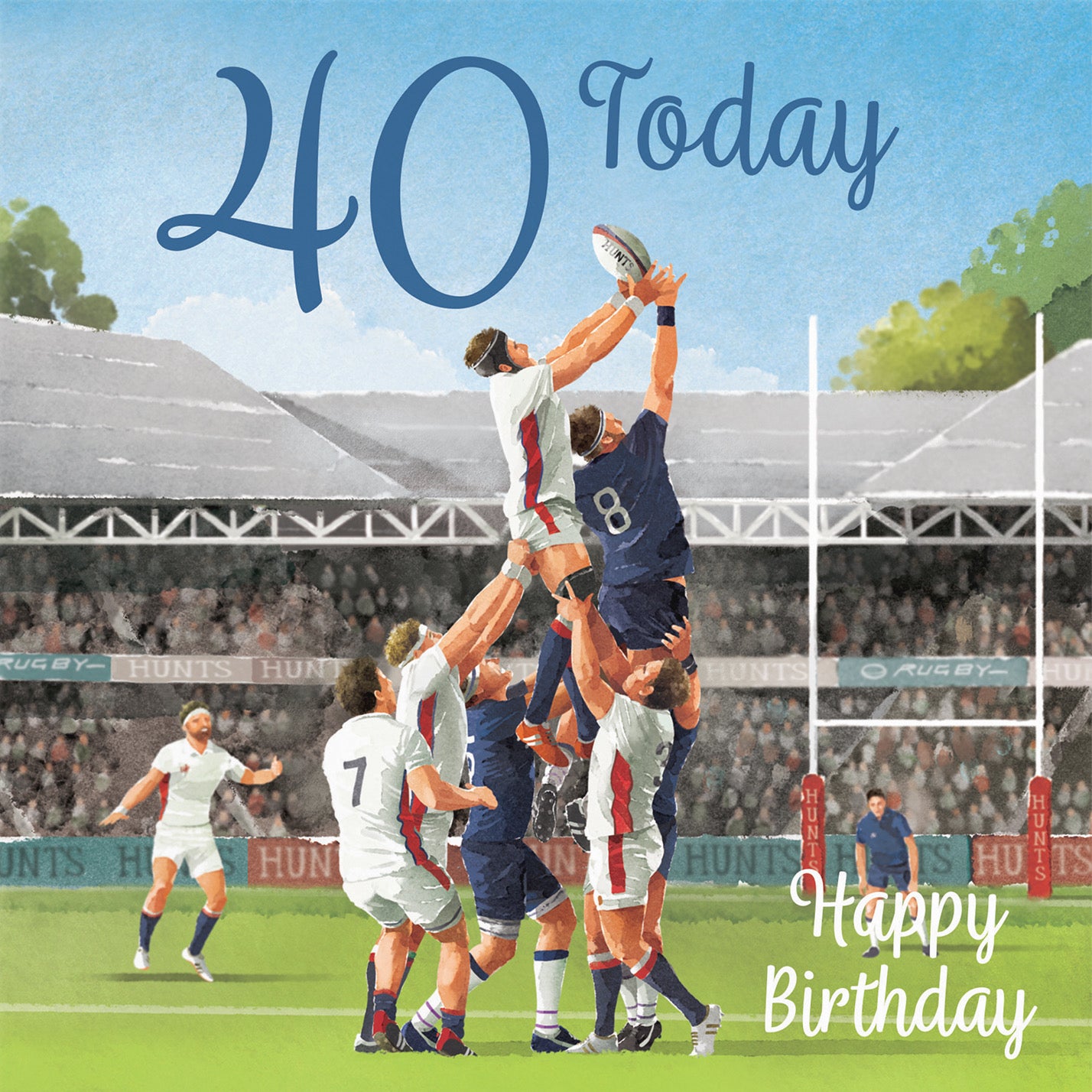 Rugby 40th Birthday Card Milo's Gallery - Default Title (B0CPR7HG73)