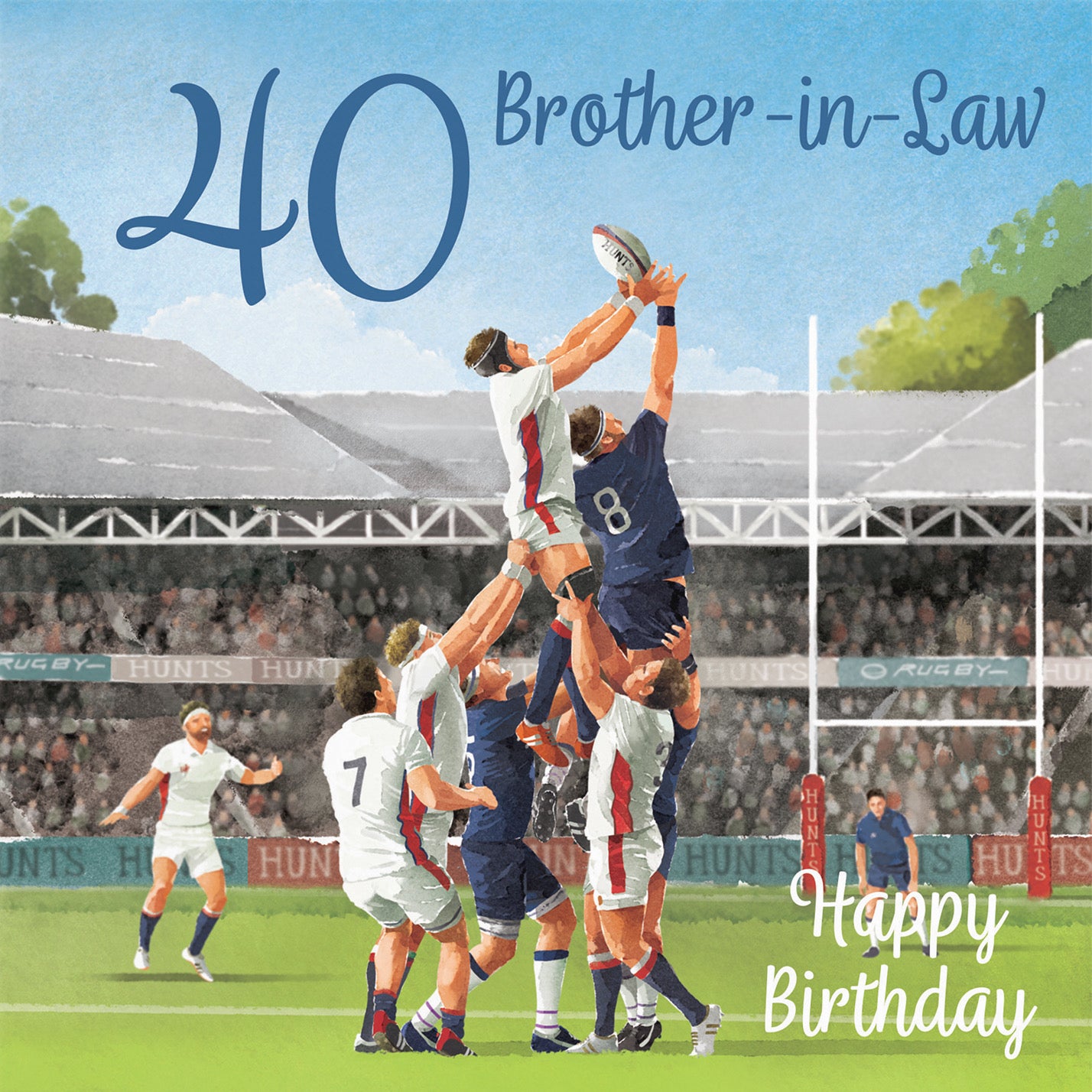 40th Brother In Law Rugby Birthday Card Milo's Gallery - Default Title (B0CPR7WYF5)