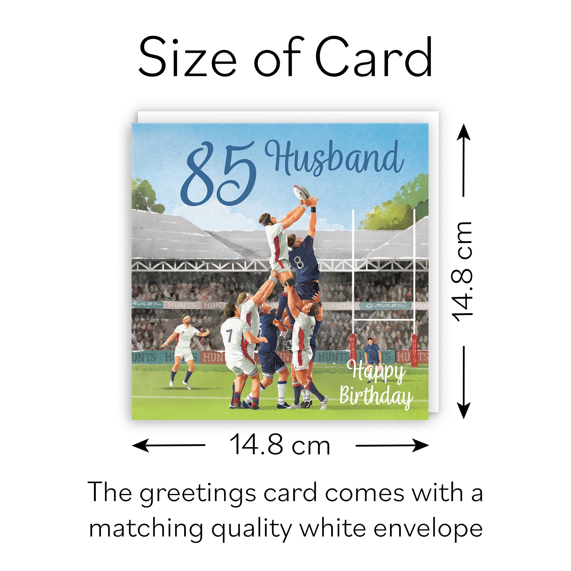 85th Husband Rugby Birthday Card Milo's Gallery - Default Title (B0CPR7ZT83)