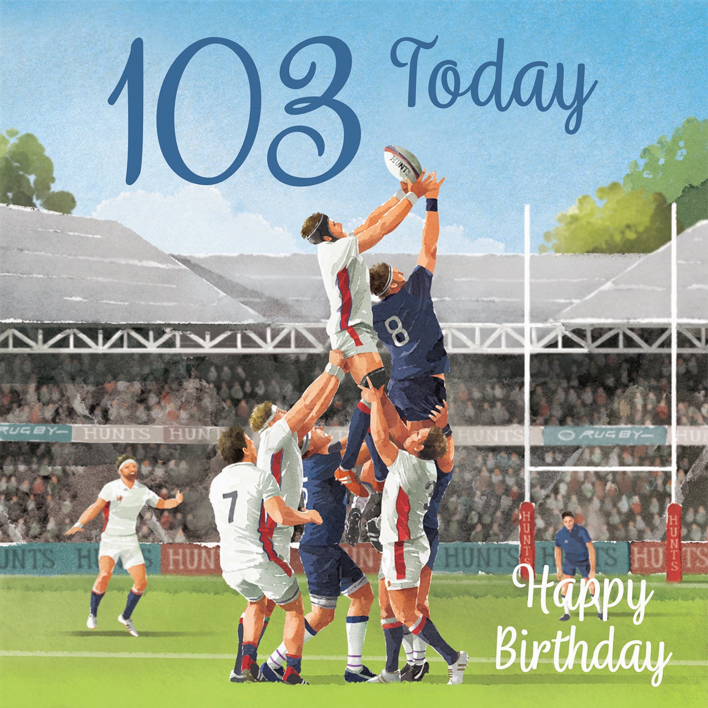 Rugby 103rd Birthday Card Milo's Gallery - Default Title (B0CPR81JSK)