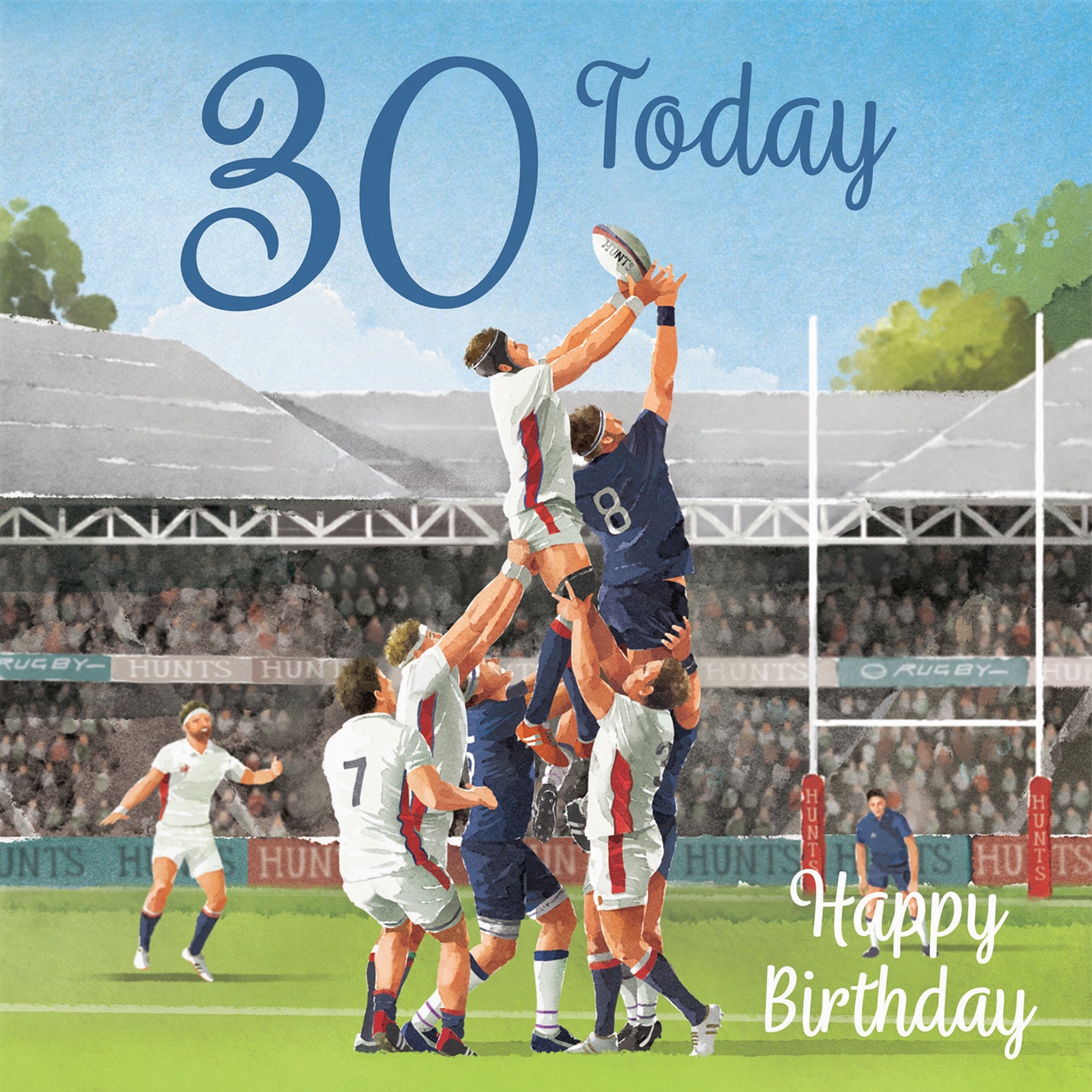 Rugby 30th Birthday Card Milo's Gallery - Default Title (B0CPR96H7H)