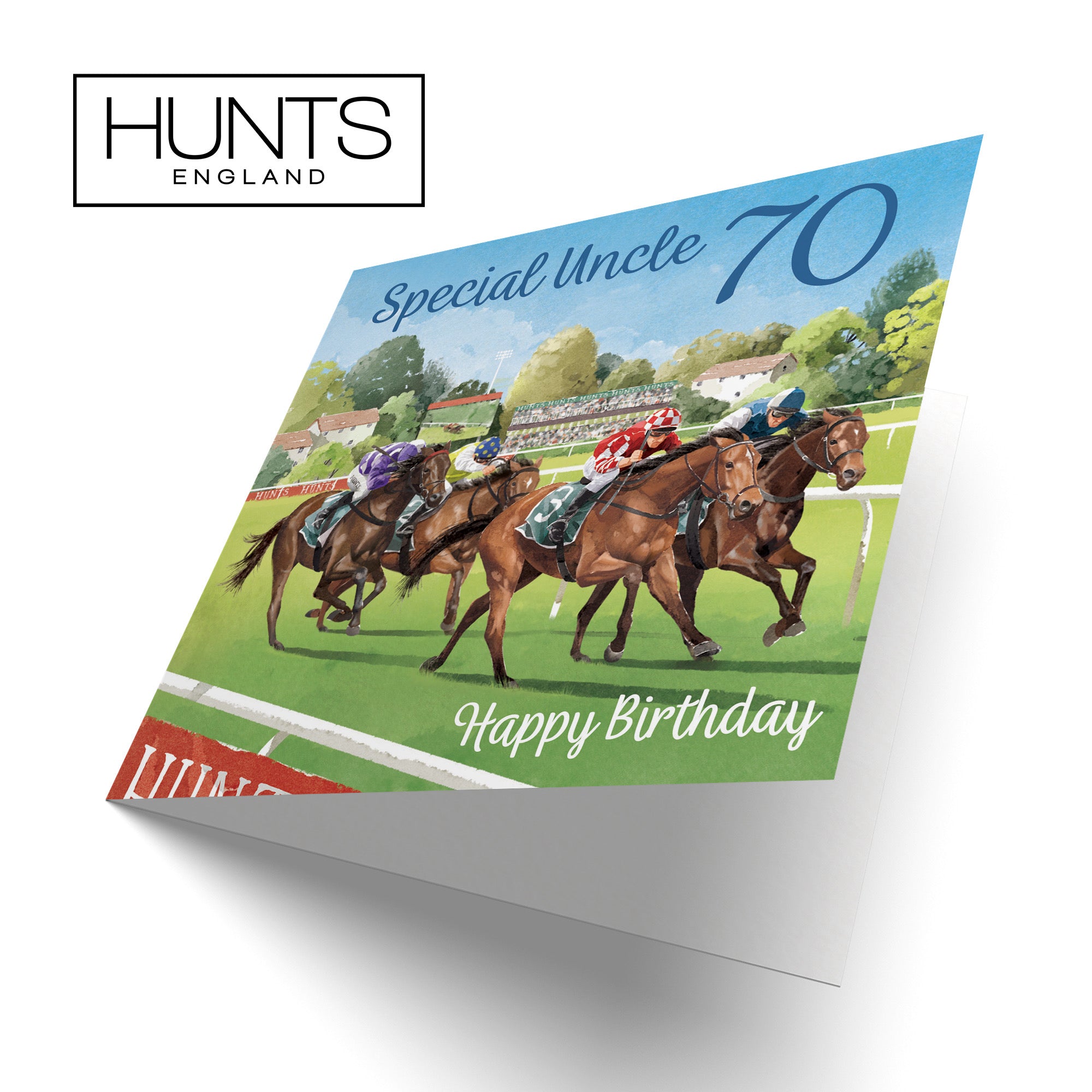 70th Uncle Horse Racing Birthday Card Milo's Gallery - Default Title (B0CPWSQR2V)