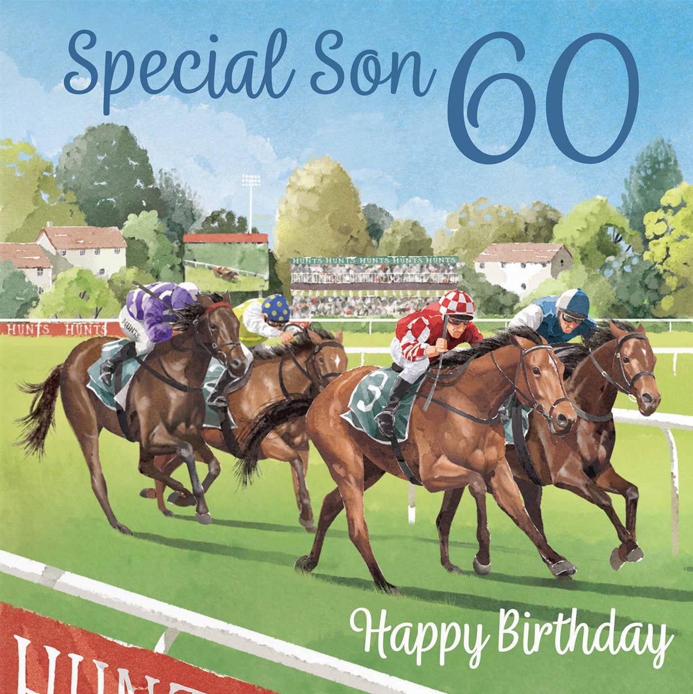 60th Son Horse Racing Birthday Card Milo's Gallery - Default Title (B0CPWT1V63)