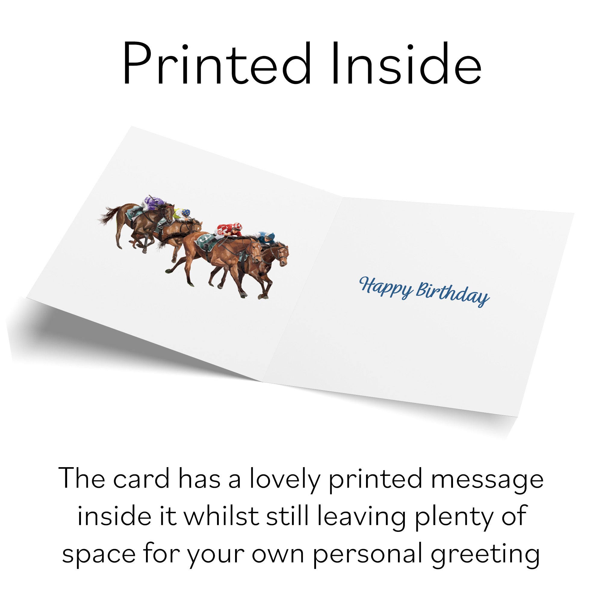 18th Son Horse Racing Birthday Card Milo's Gallery - Default Title (B0CPWT47Q2)