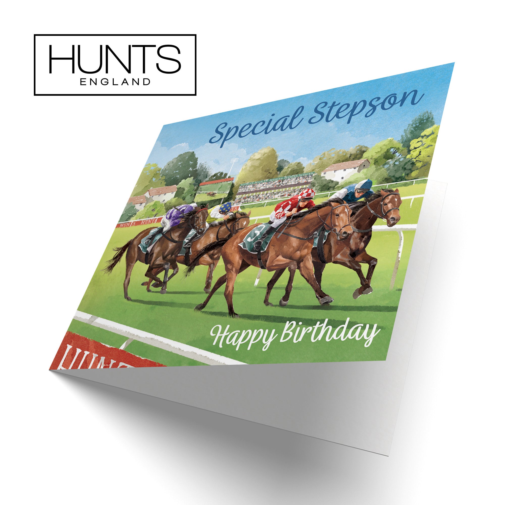 Stepson Horse Racing Birthday Card Milo's Gallery - Default Title (B0CPWT7RKD)