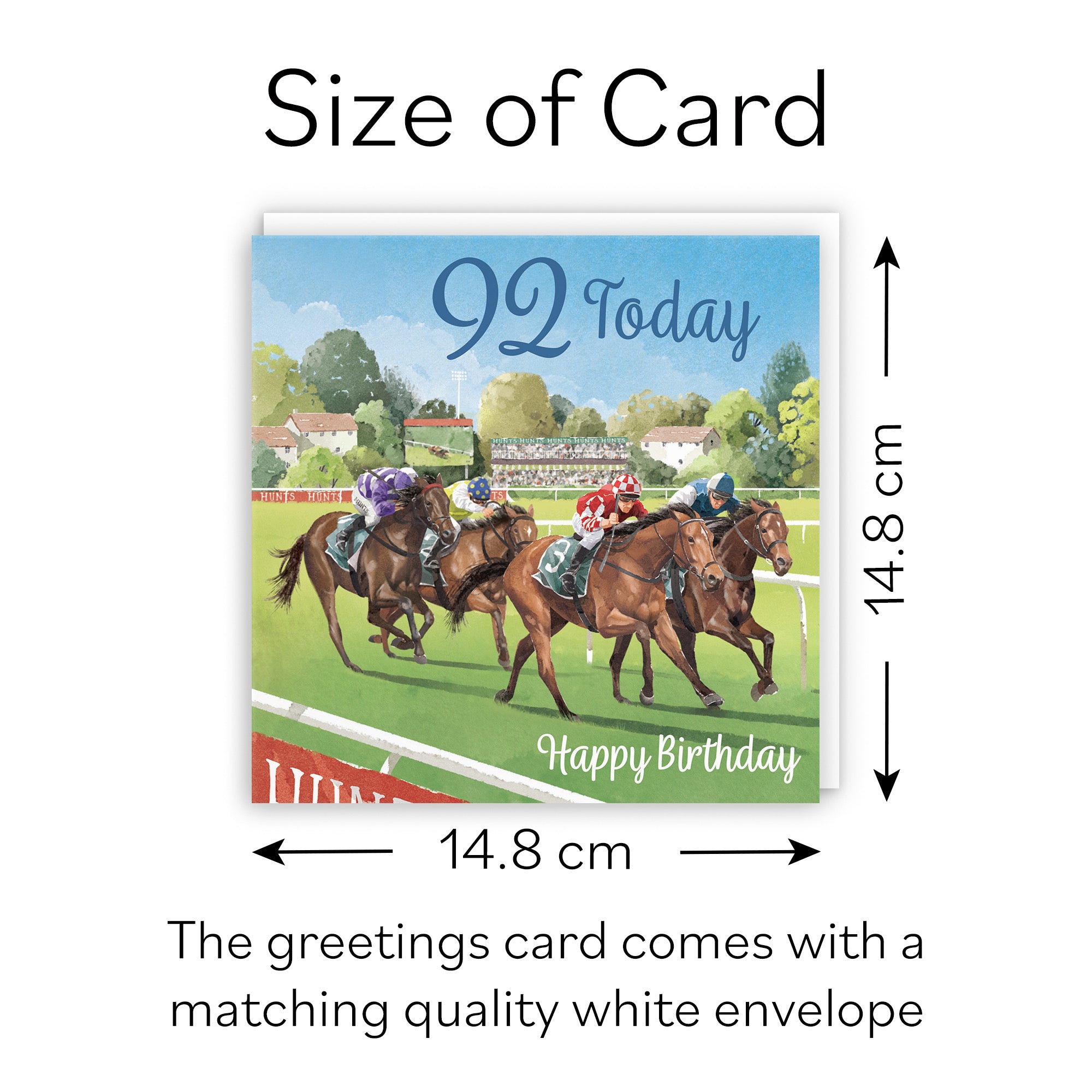 Horse Racing 92nd Birthday Card Milo's Gallery - Default Title (B0CPWT84BY)