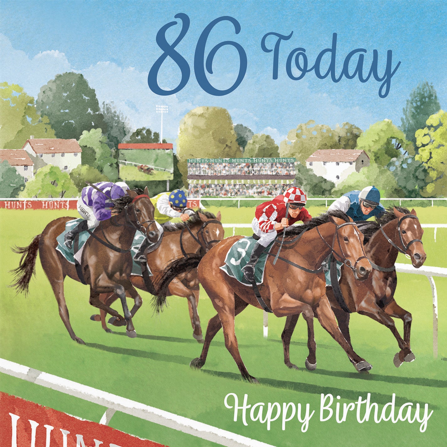 Horse Racing 86th Birthday Card Milo's Gallery - Default Title (B0CPWT859F)