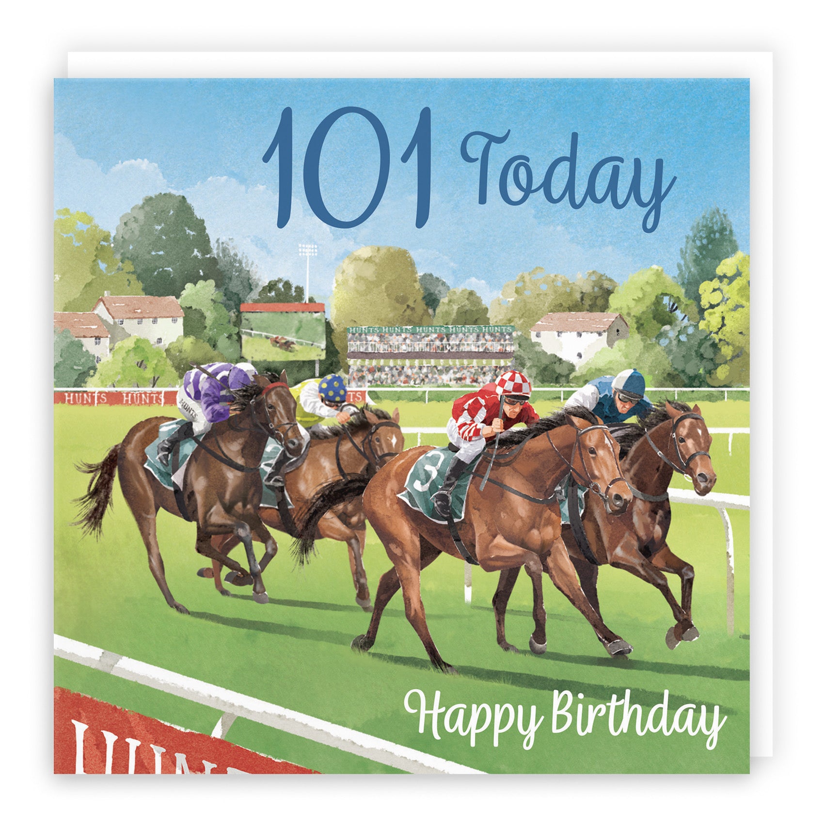 Horse Racing 101st Birthday Card Milo's Gallery - Default Title (B0CPWT8J4Y)