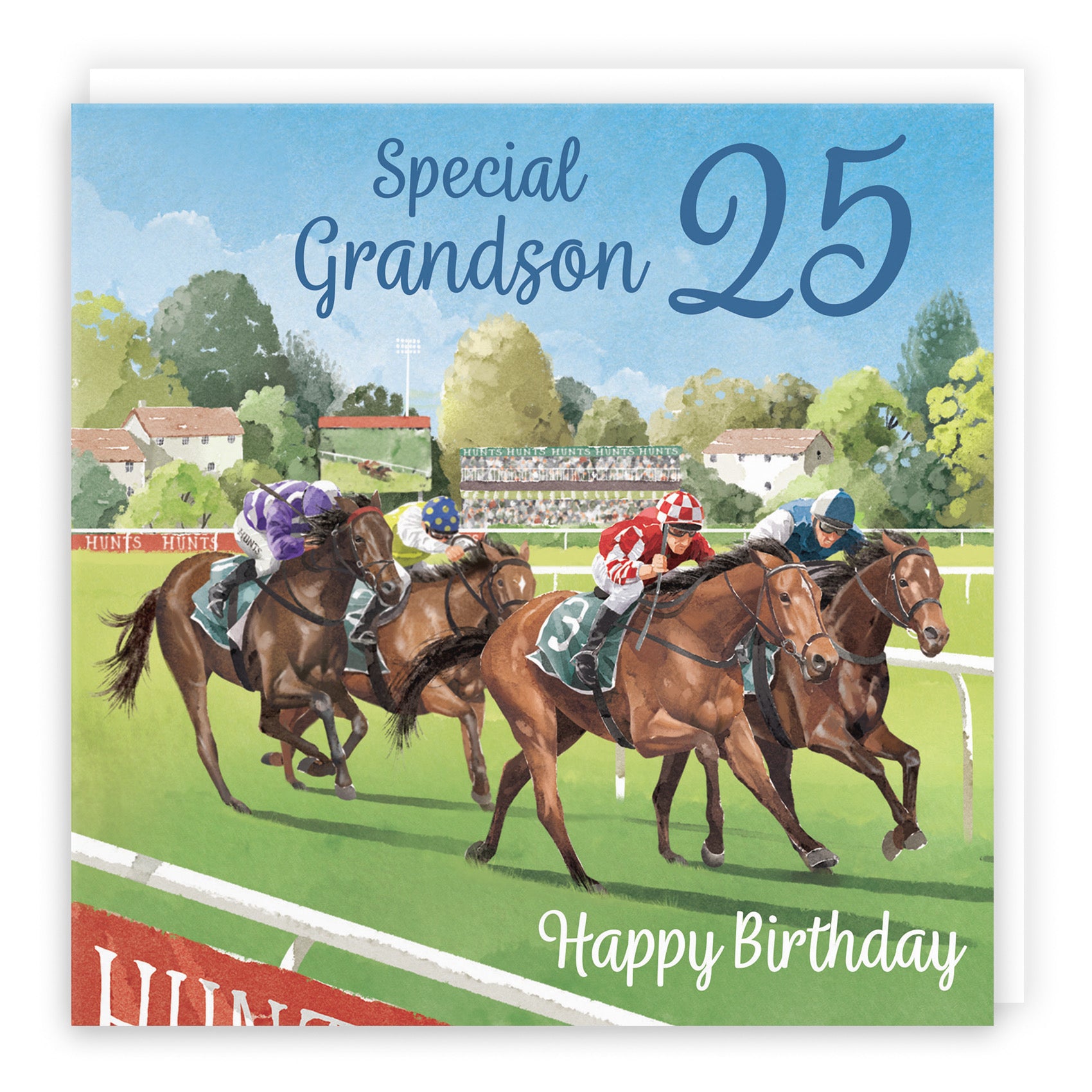 25th Grandson Horse Racing Birthday Card Milo's Gallery - Default Title (B0CPWTC75B)