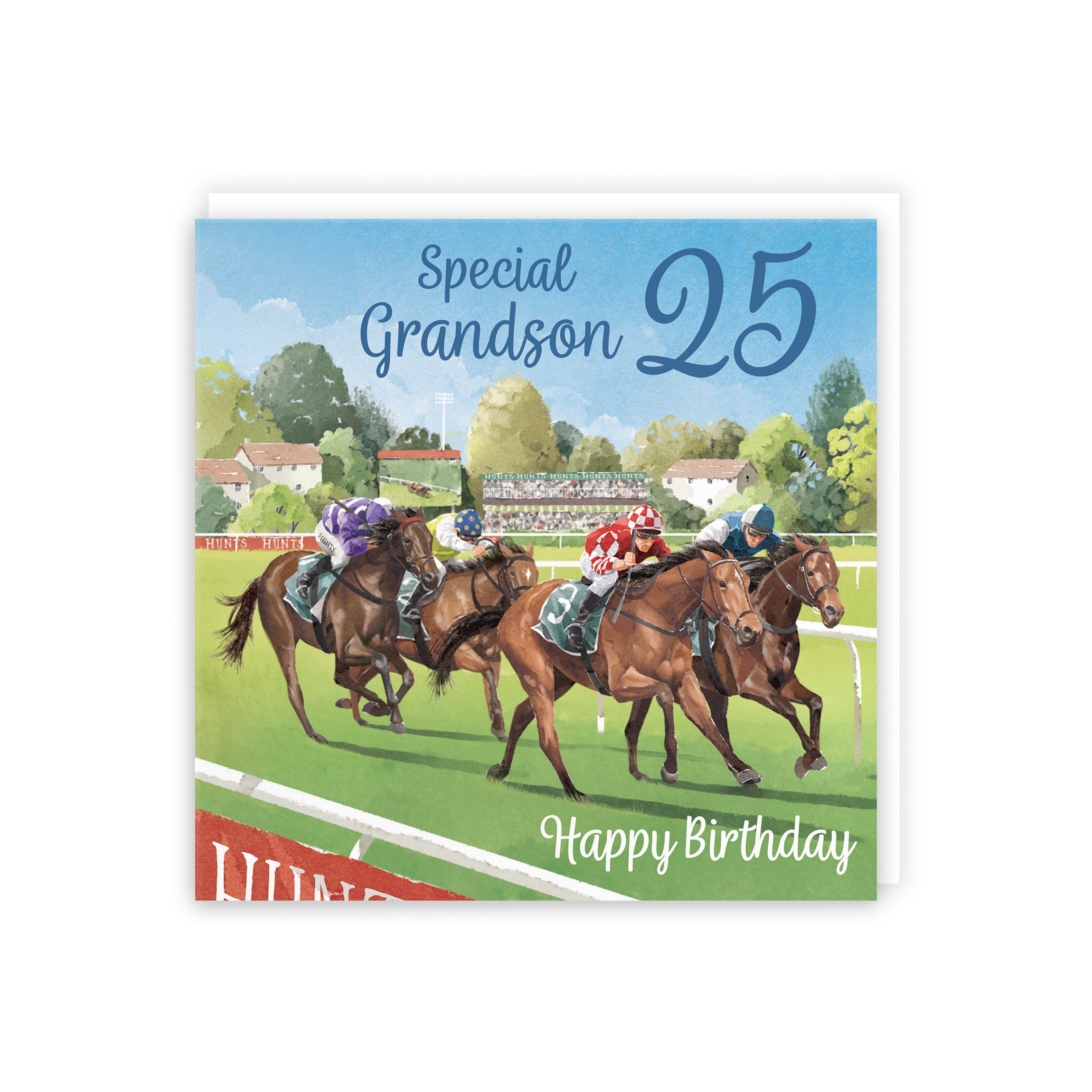 25th Grandson Horse Racing Birthday Card Milo's Gallery - Default Title (B0CPWTC75B)