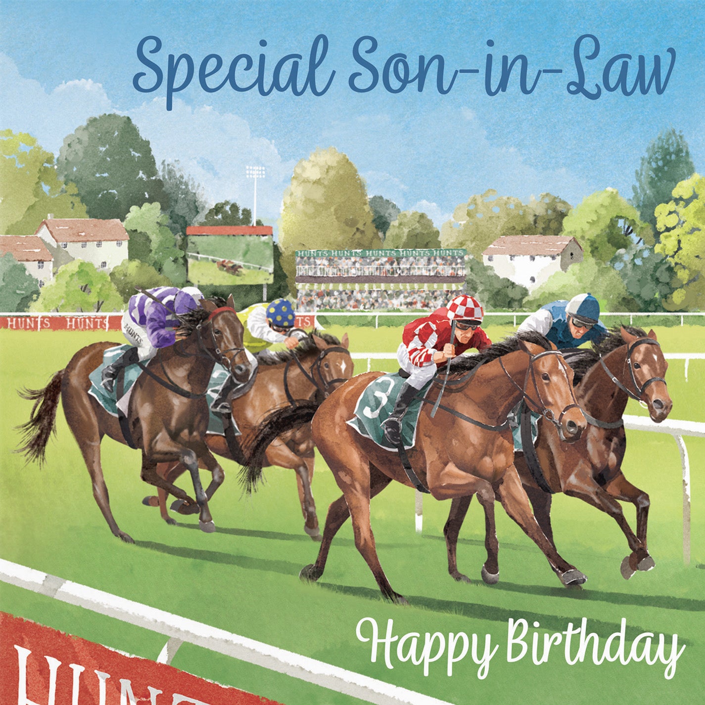 Son In Law Horse Racing Birthday Card Milo's Gallery - Default Title (B0CPWTDLMJ)