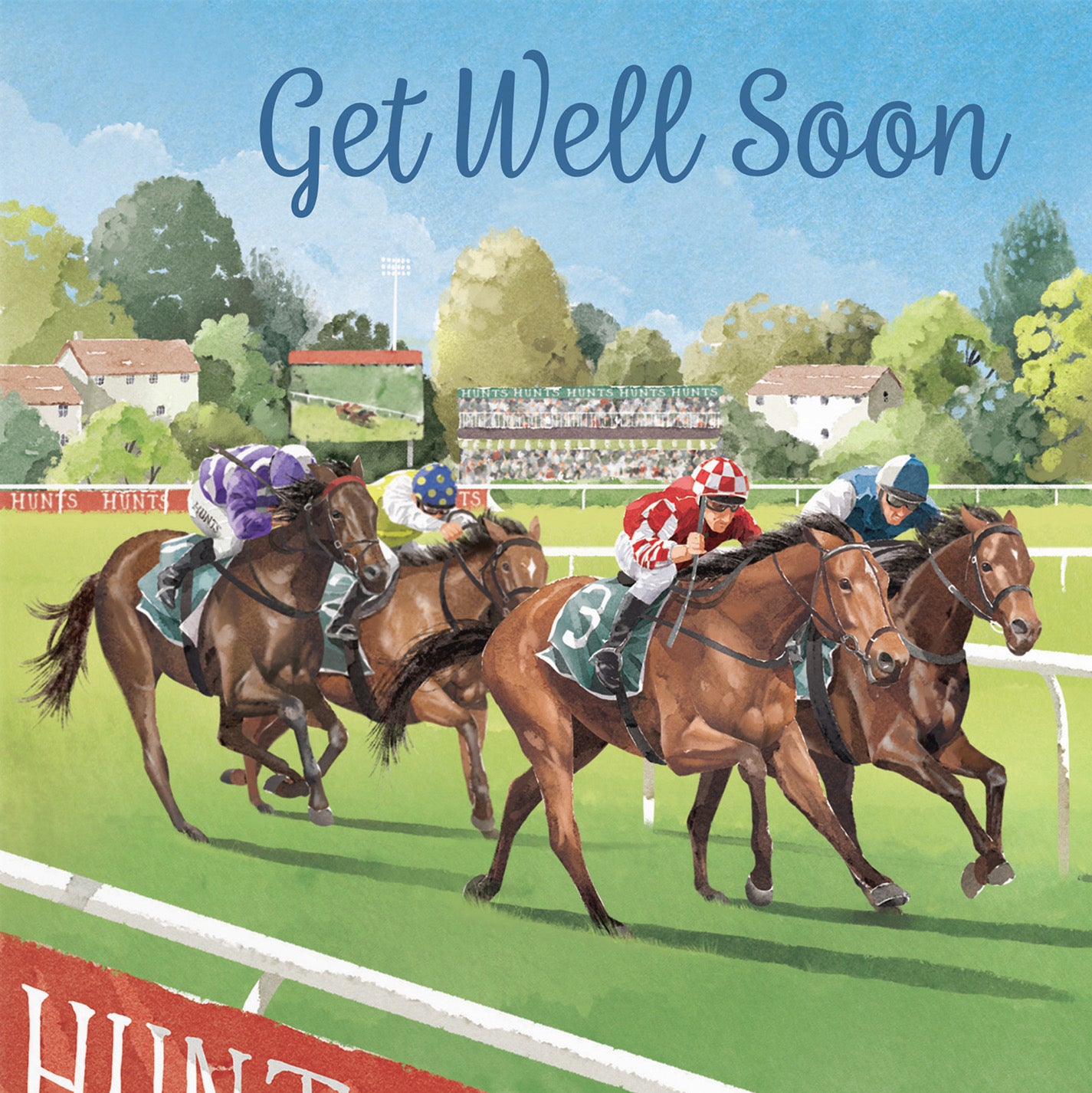 Horse Racing Get Well Soon Card Milo's Gallery - Default Title (B0CPWTXBD8)