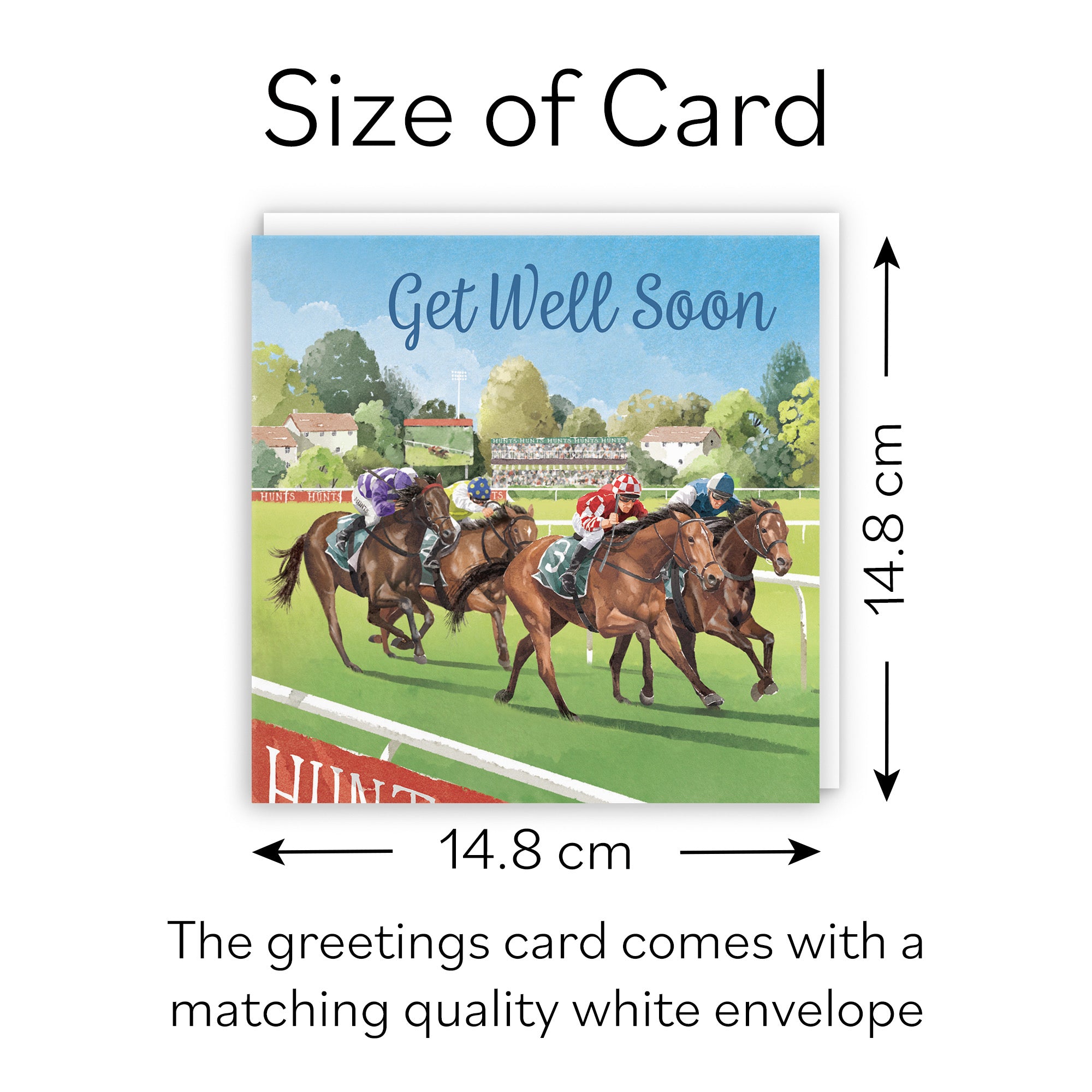 Horse Racing Get Well Soon Card Milo's Gallery - Default Title (B0CPWTXBD8)