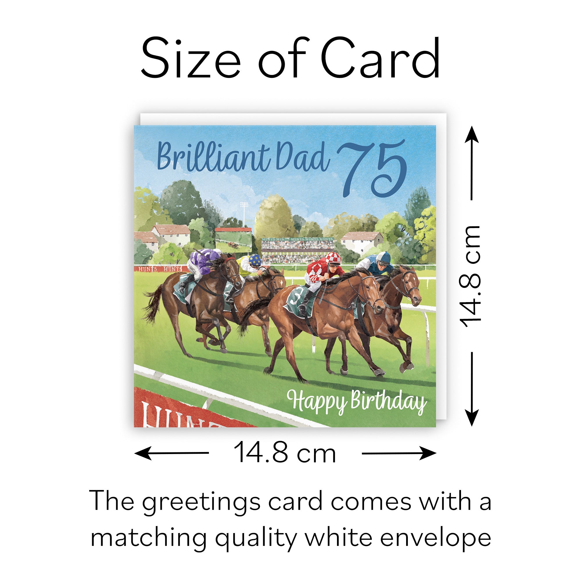 75th Dad Horse Racing Birthday Card Milo's Gallery - Default Title (B0CPWV1TXJ)