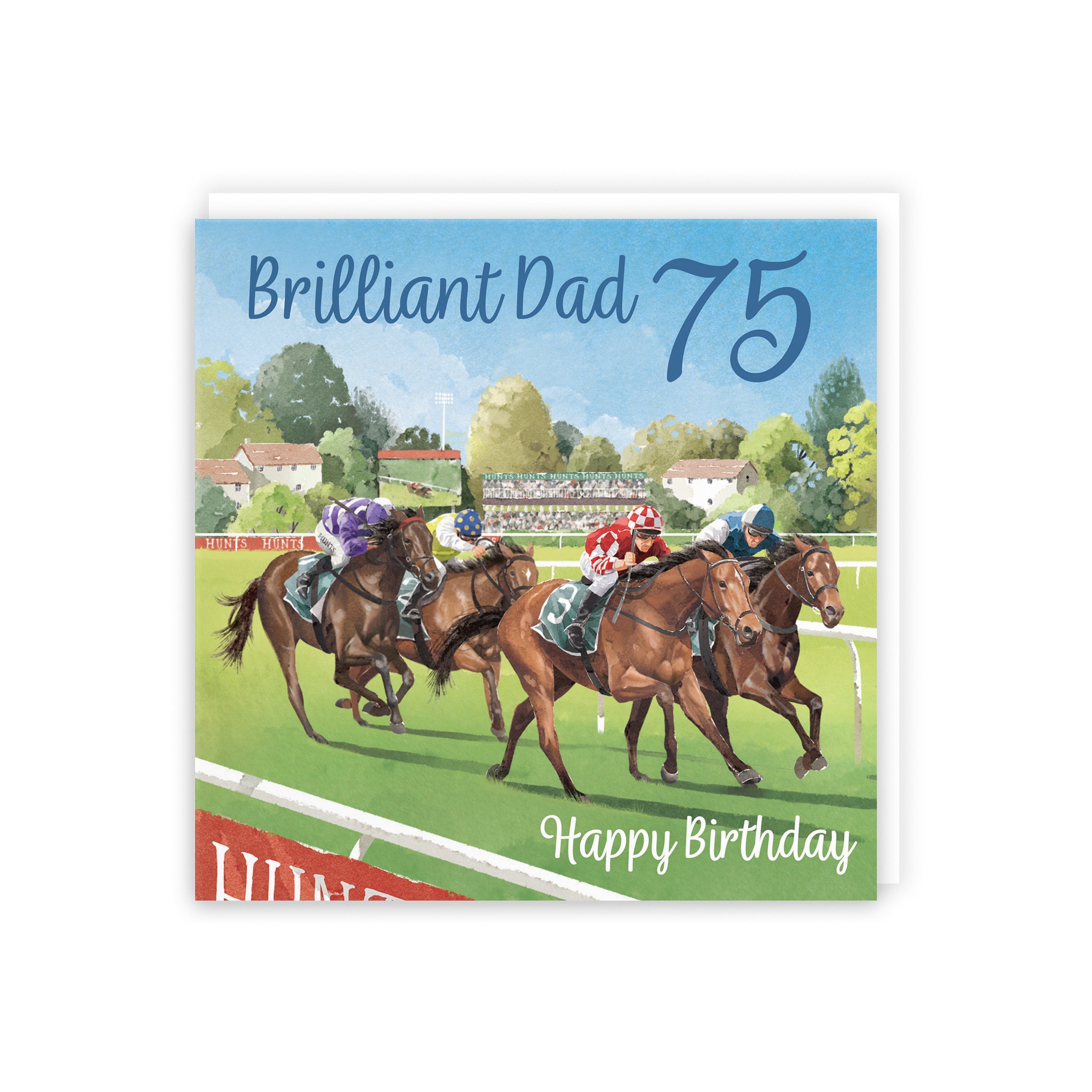 75th Dad Horse Racing Birthday Card Milo's Gallery - Default Title (B0CPWV1TXJ)