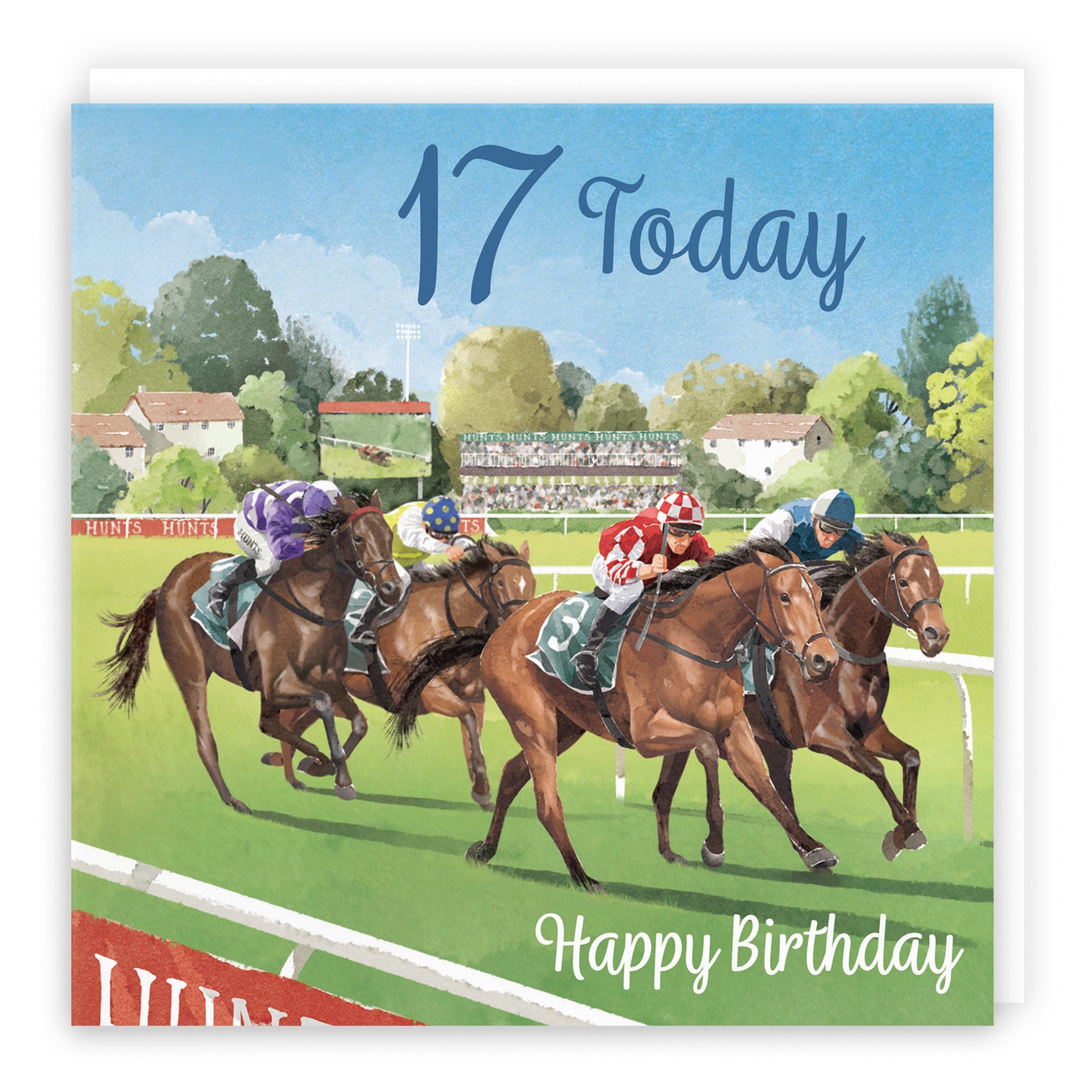 Horse Racing 17th Birthday Card Milo's Gallery - Default Title (B0CPWV5TMY)