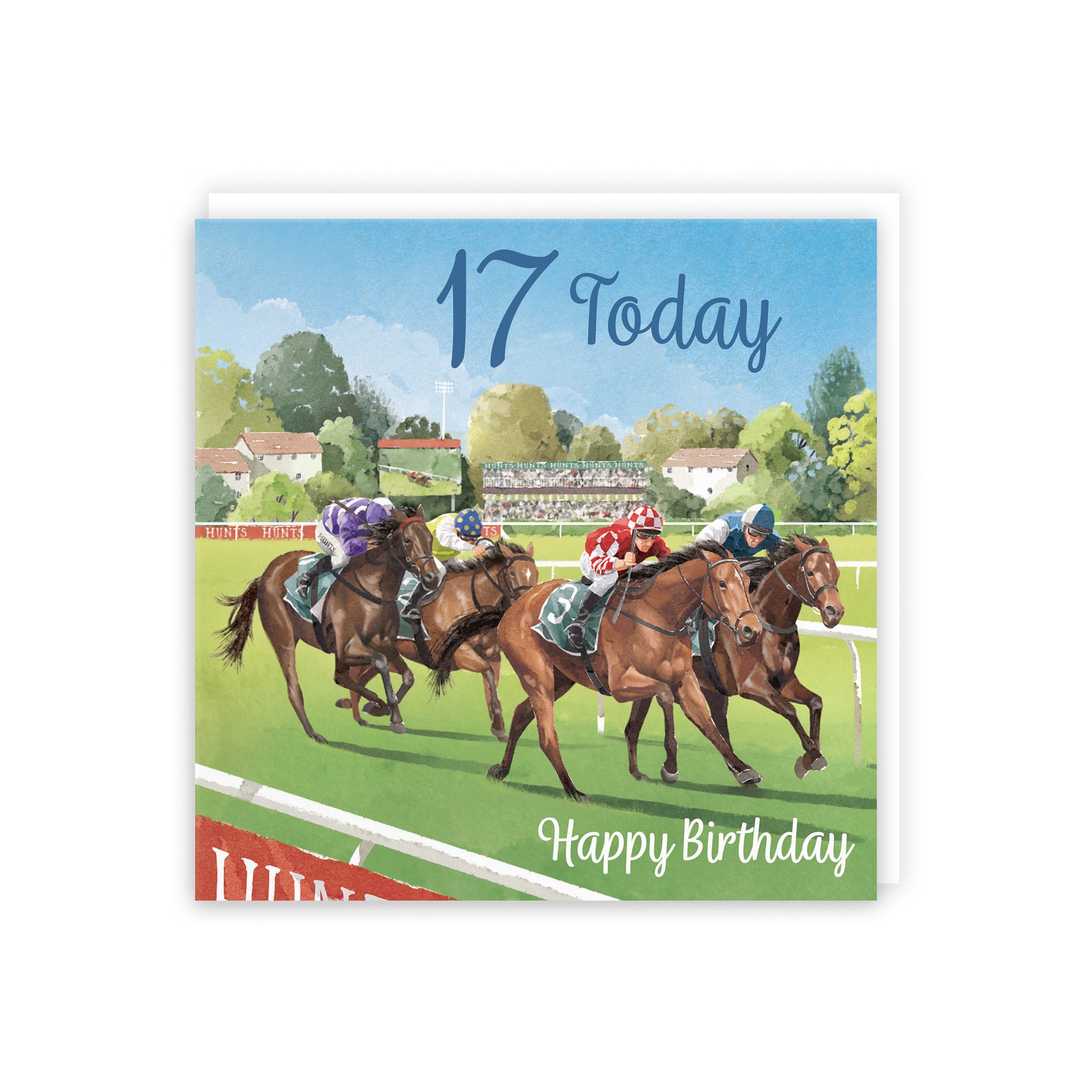 Horse Racing 17th Birthday Card Milo's Gallery - Default Title (B0CPWV5TMY)