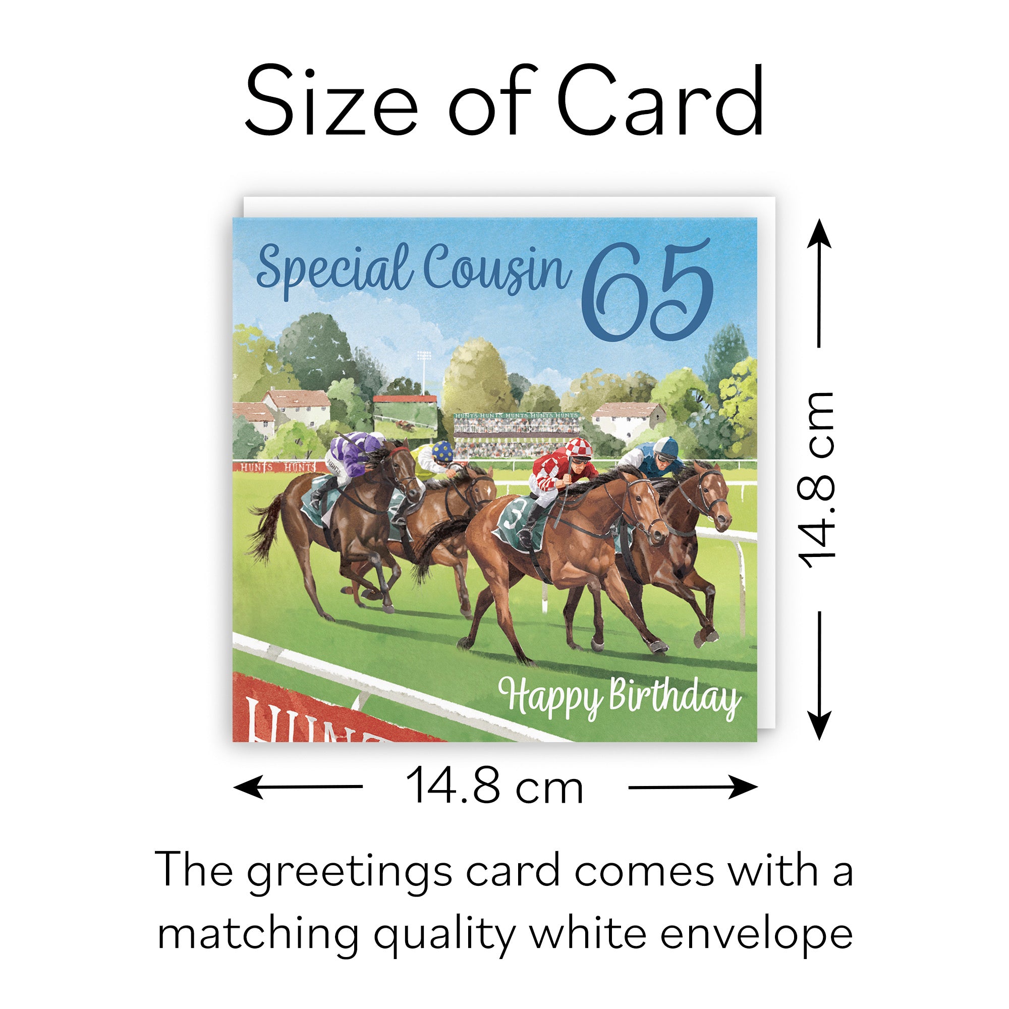 65th Cousin Horse Racing Birthday Card Milo's Gallery - Default Title (B0CPWV6271)