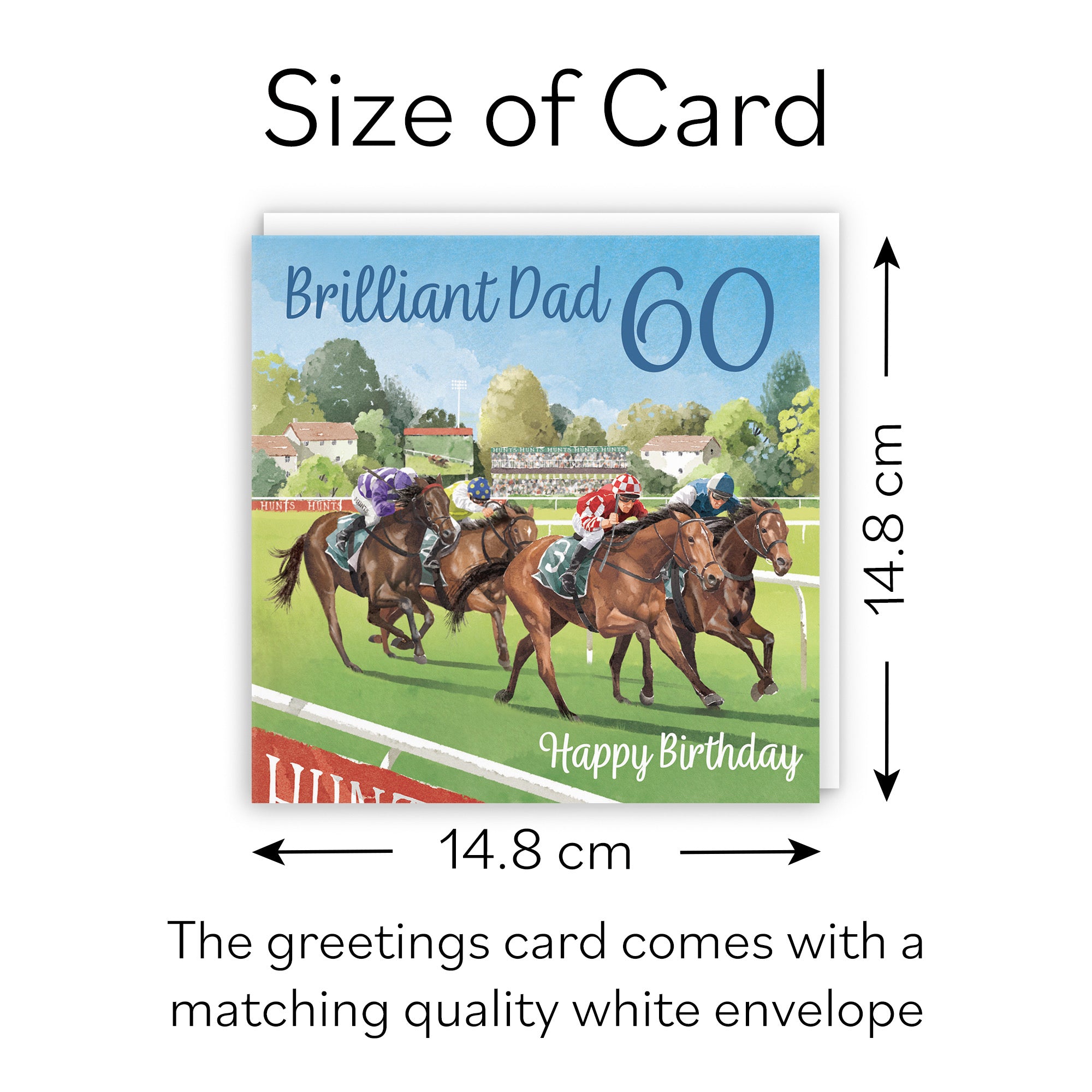 60th Dad Horse Racing Birthday Card Milo's Gallery - Default Title (B0CPWVCM33)