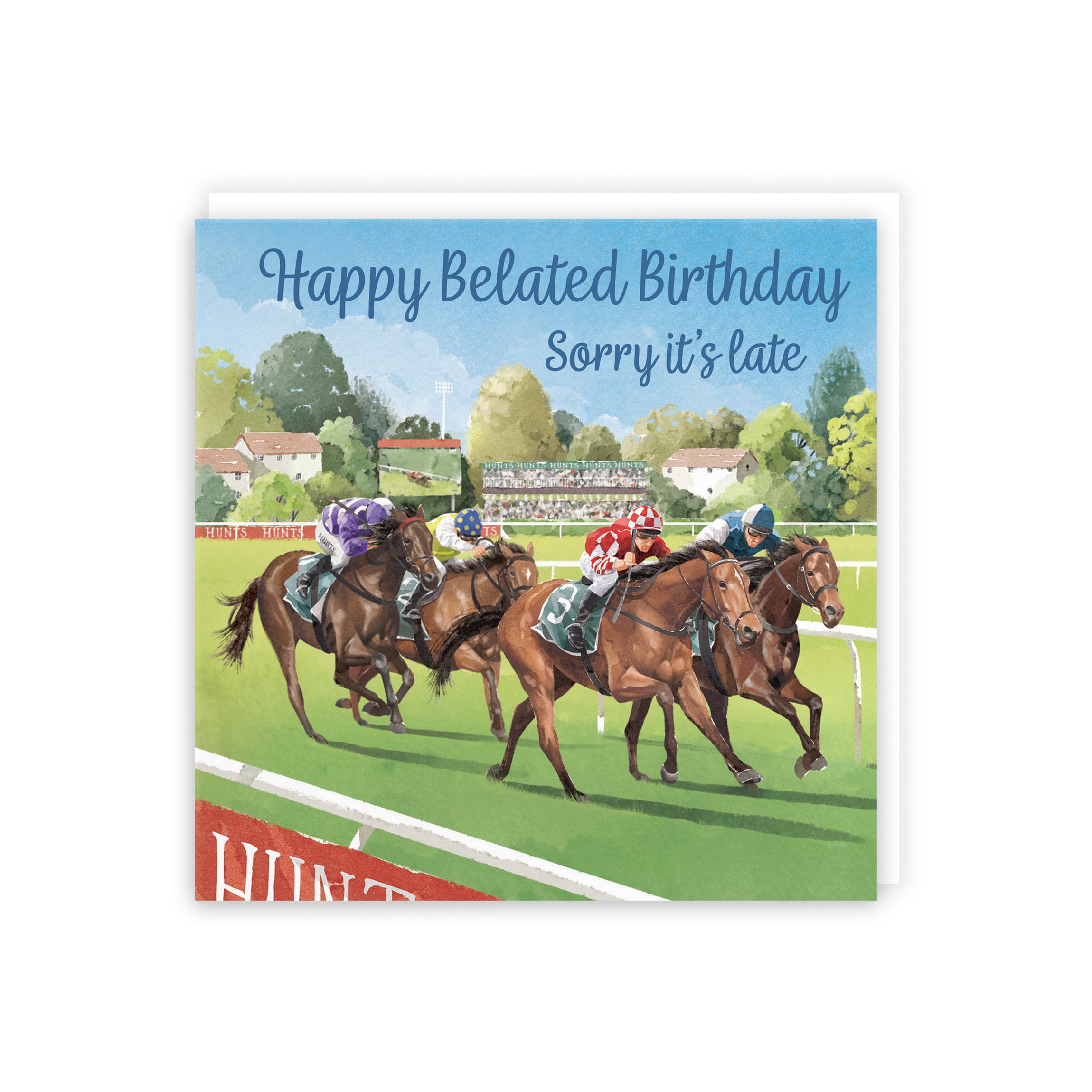 Horse Racing Belated Birthday Card Milo's Gallery - Default Title (B0CPWVGH21)