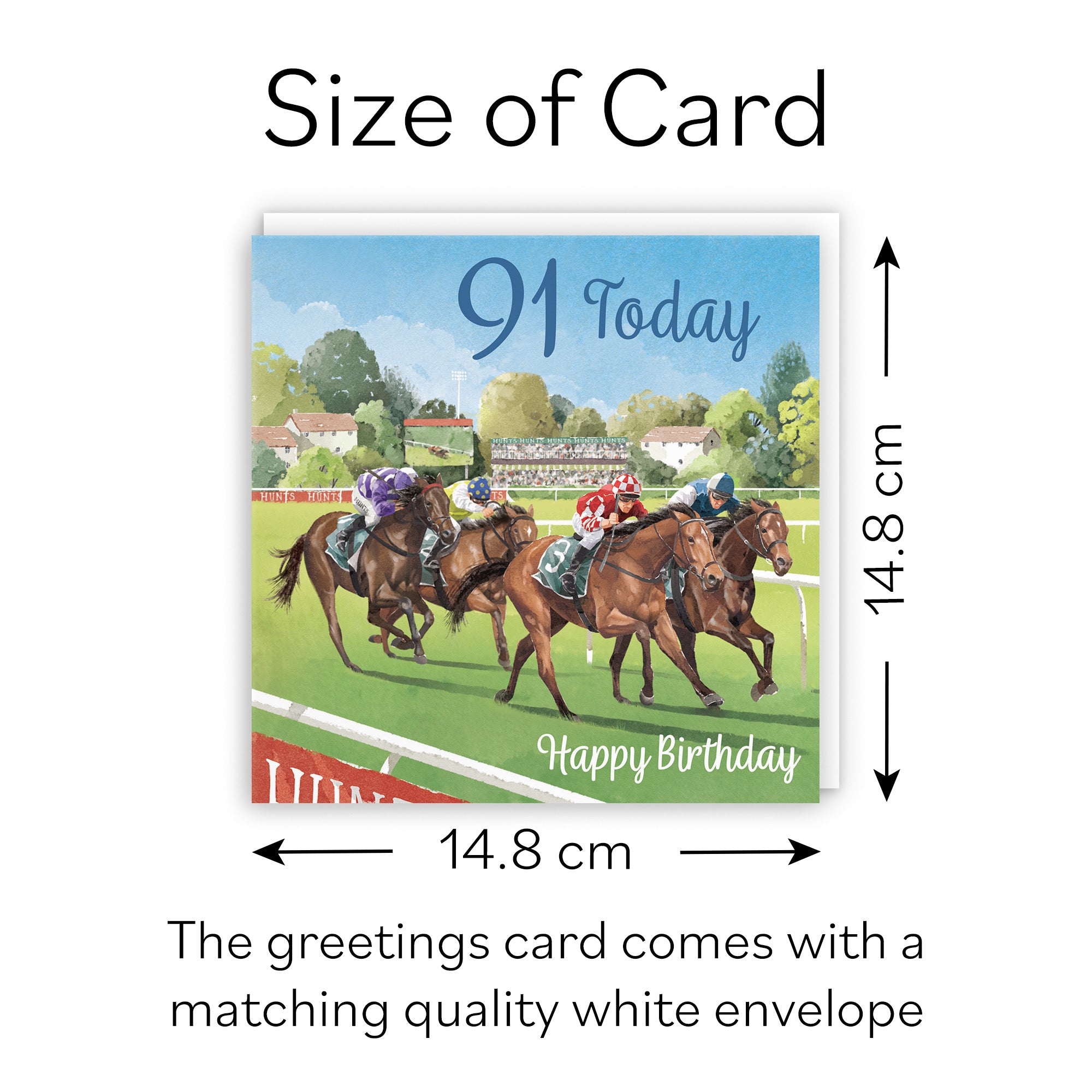 Horse Racing 91st Birthday Card Milo's Gallery - Default Title (B0CPWVGL6M)