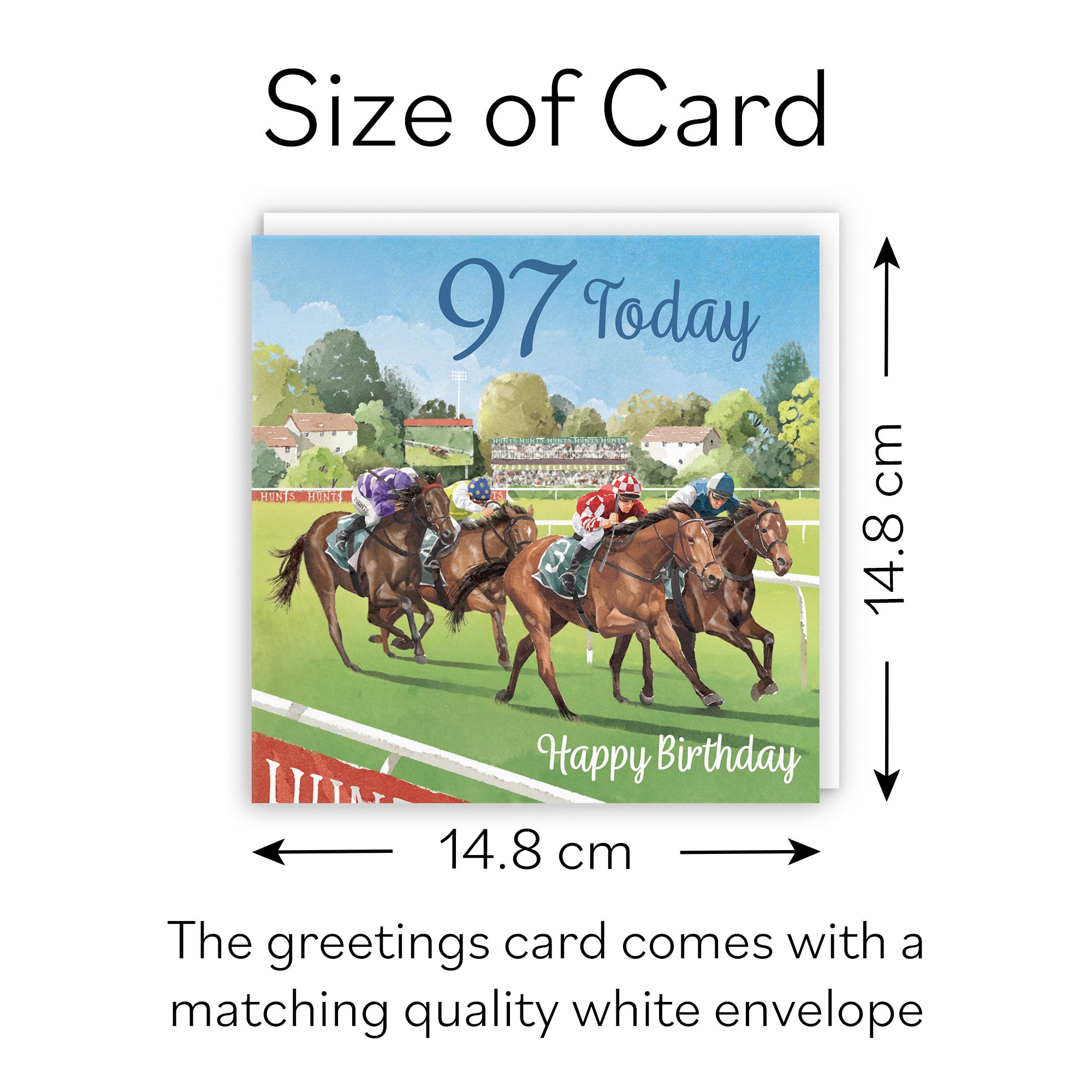 Horse Racing 97th Birthday Card Milo's Gallery - Default Title (B0CPWVWSBX)