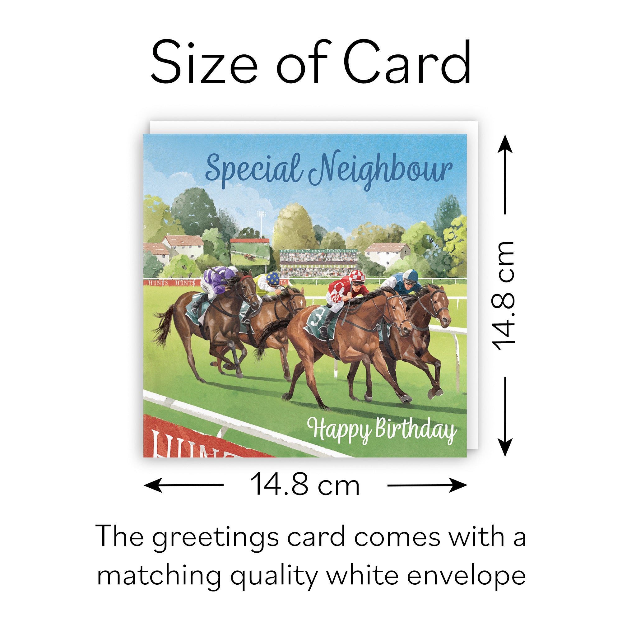 Neighbour Horse Racing Birthday Card Milo's Gallery - Default Title (B0CPWVYTMP)