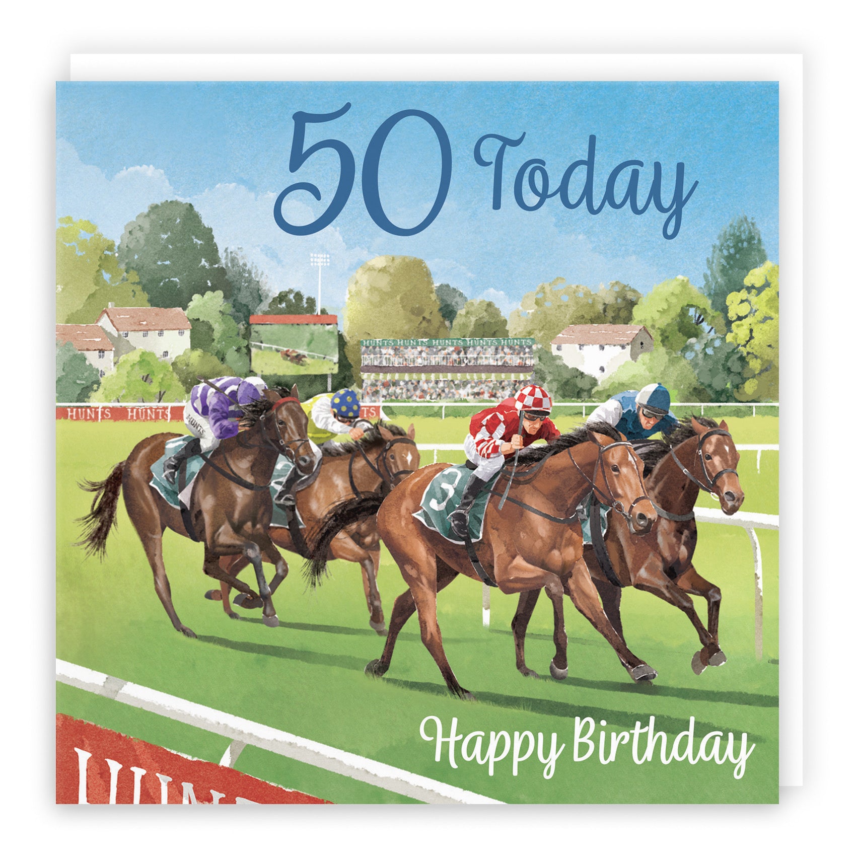 Horse Racing 50th Birthday Card Milo's Gallery - Default Title (B0CPWWCGFY)