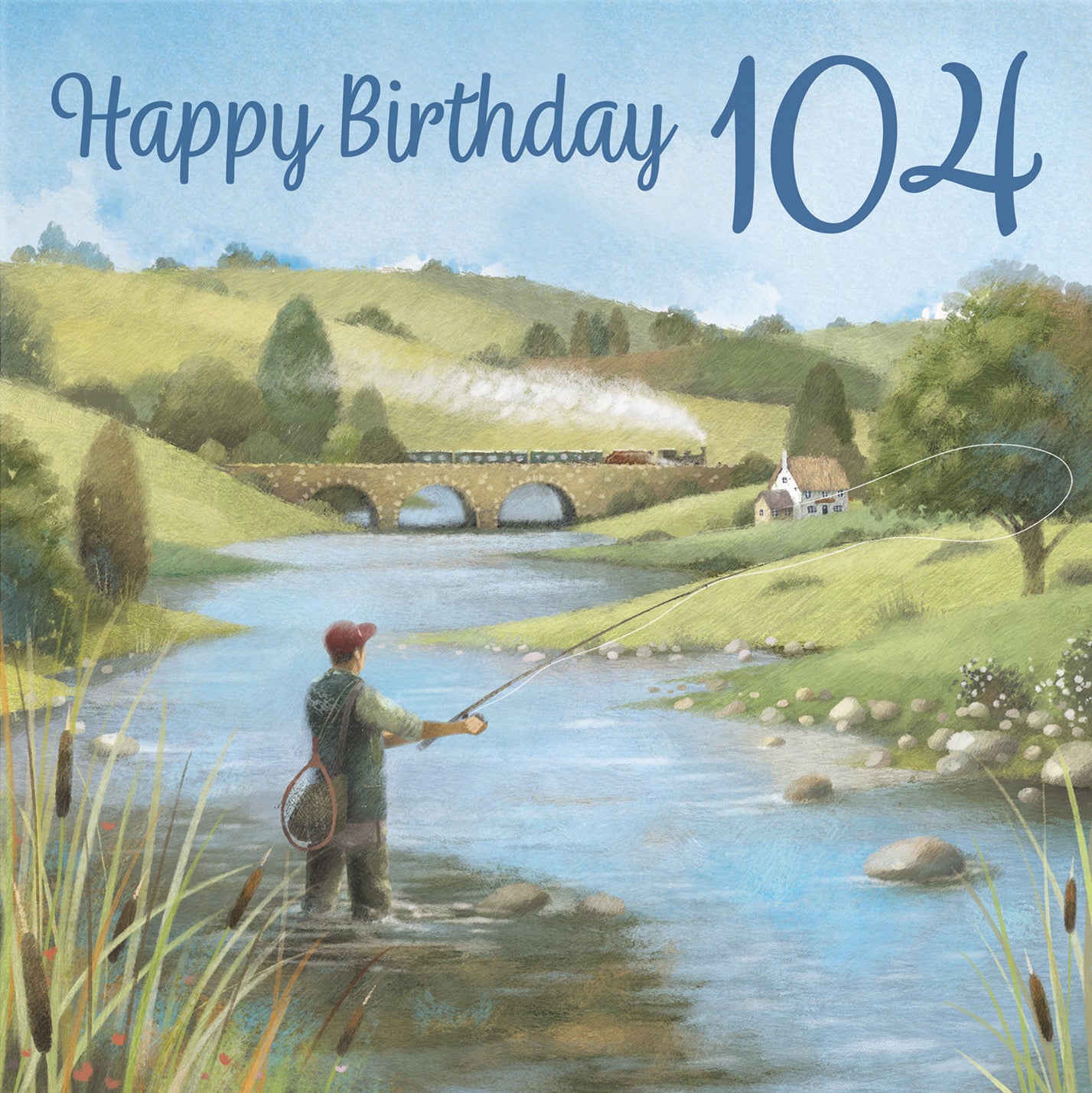 Fly Fishing 104th Birthday Card Milo's Gallery - Default Title (B0CQWFJDCG)