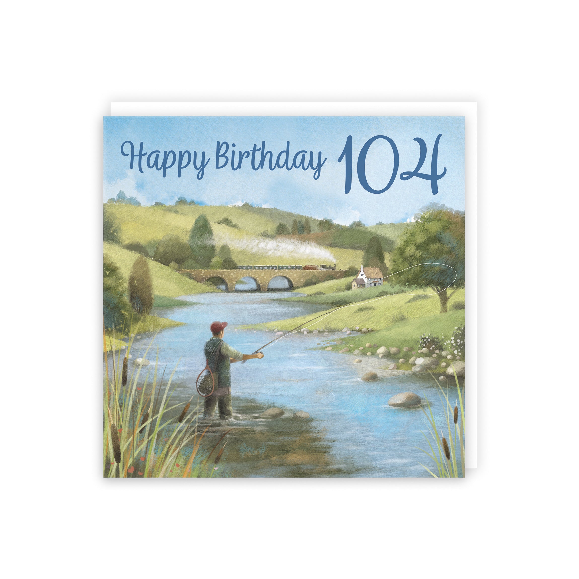 Fly Fishing 104th Birthday Card Milo's Gallery - Default Title (B0CQWFJDCG)