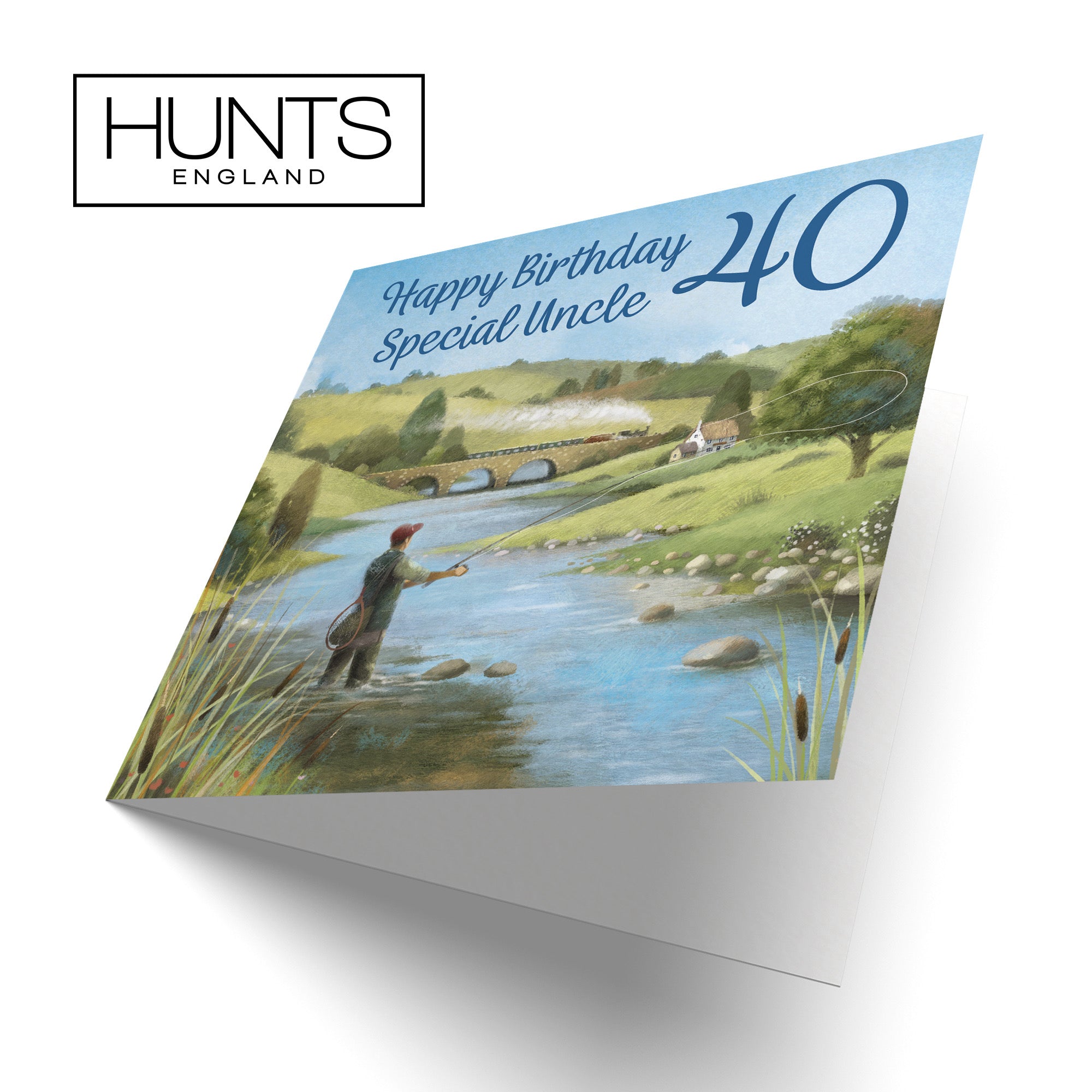 40th Uncle Fly Fishing Birthday Card Milo's Gallery - Default Title (B0CQWQFJD1)