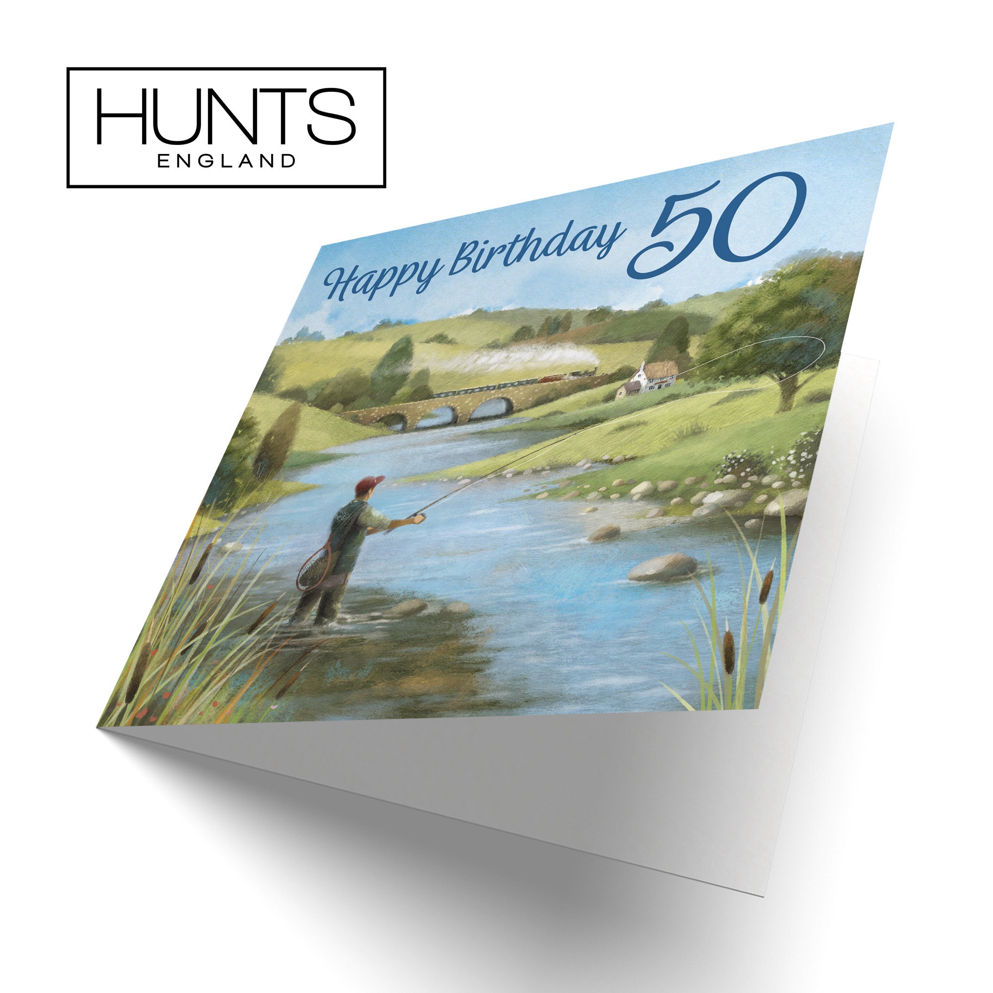 Fly Fishing 50th Birthday Card Milo's Gallery - Default Title (B0CQWR824S)