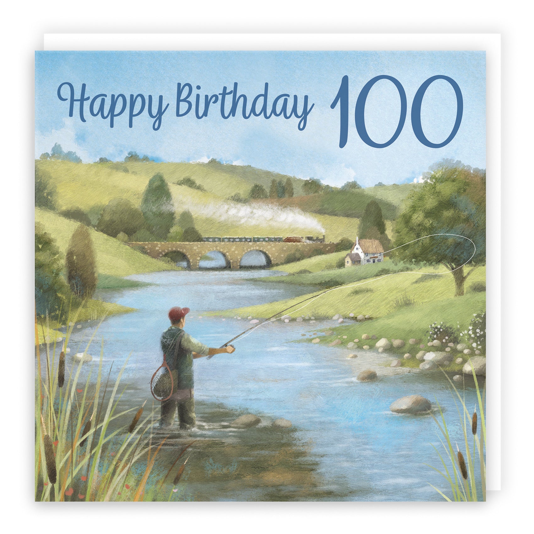 Fly Fishing 100th Birthday Card Milo's Gallery - Default Title (B0CQWRFBDZ)