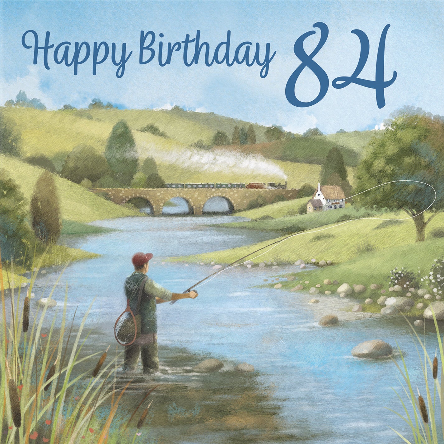 Fly Fishing 84th Birthday Card Milo's Gallery - Default Title (B0CQWRGVBJ)