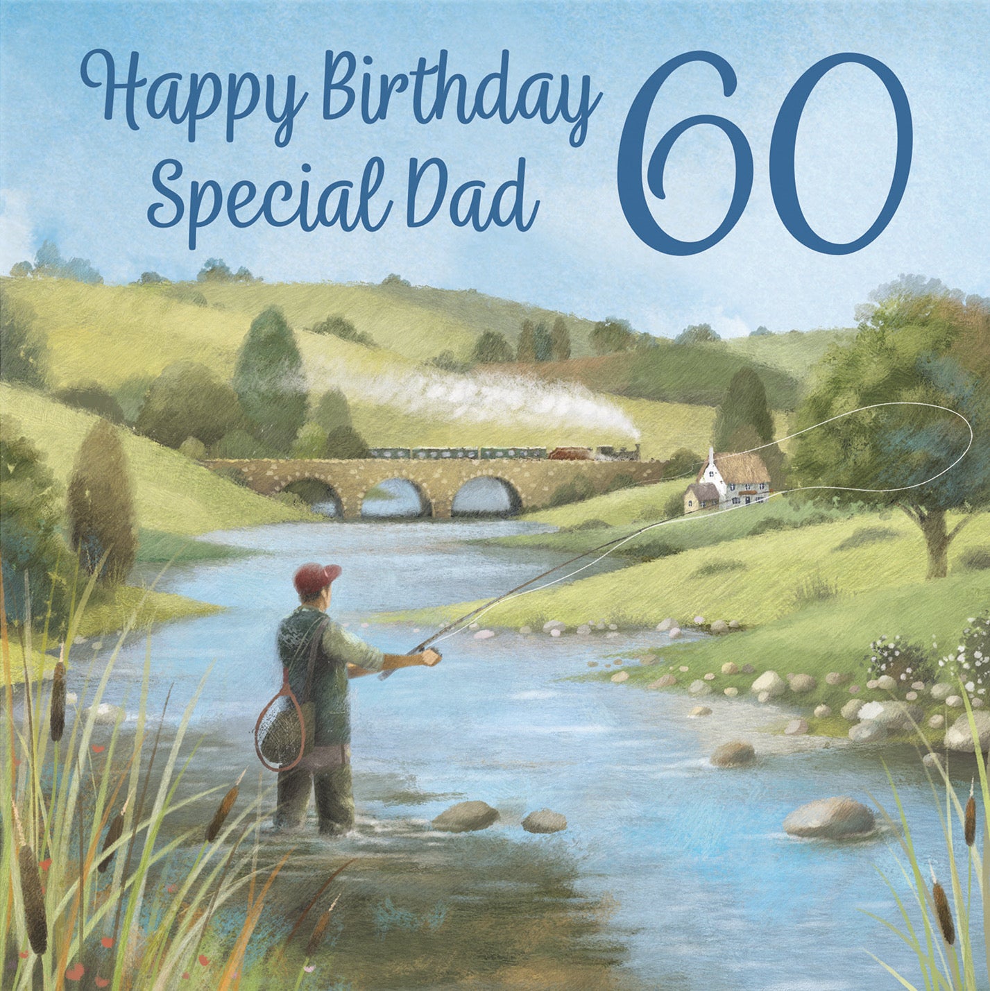 60th Dad Fly Fishing Birthday Card Milo's Gallery - Default Title (B0CQWRHGMW)